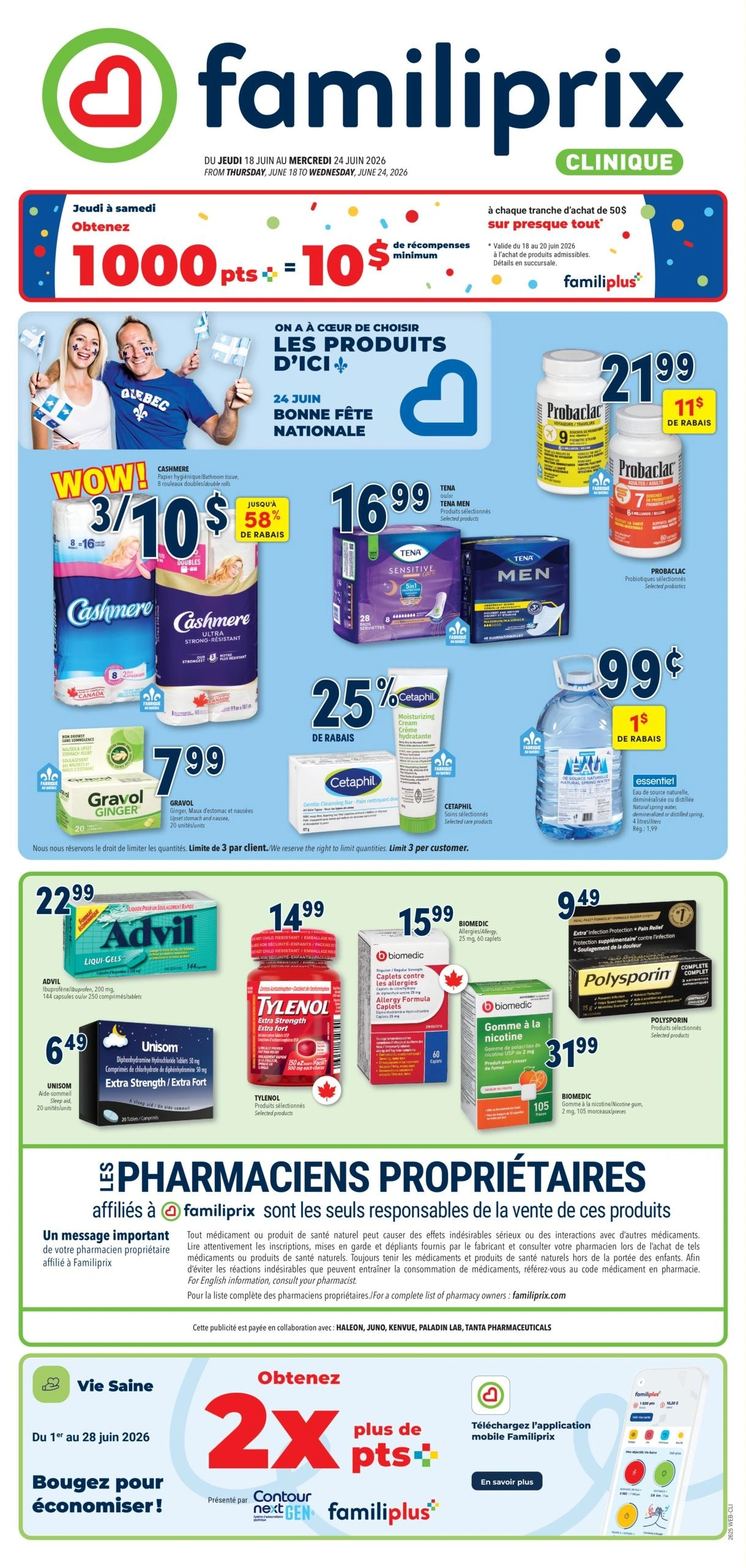 Familiprix flyer page 1