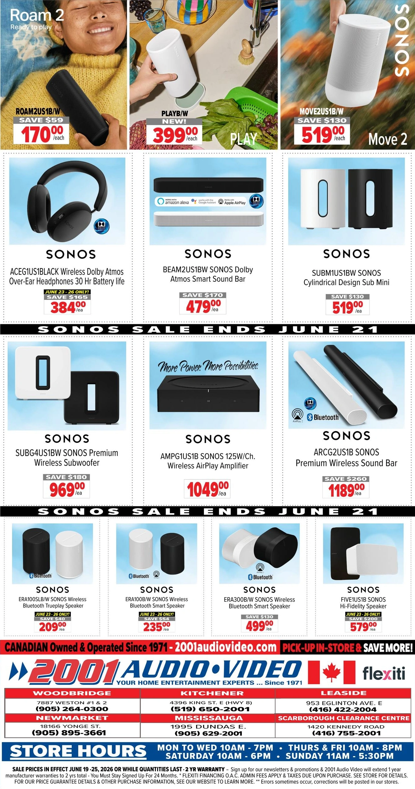 2001 Audio Video flyer page 20