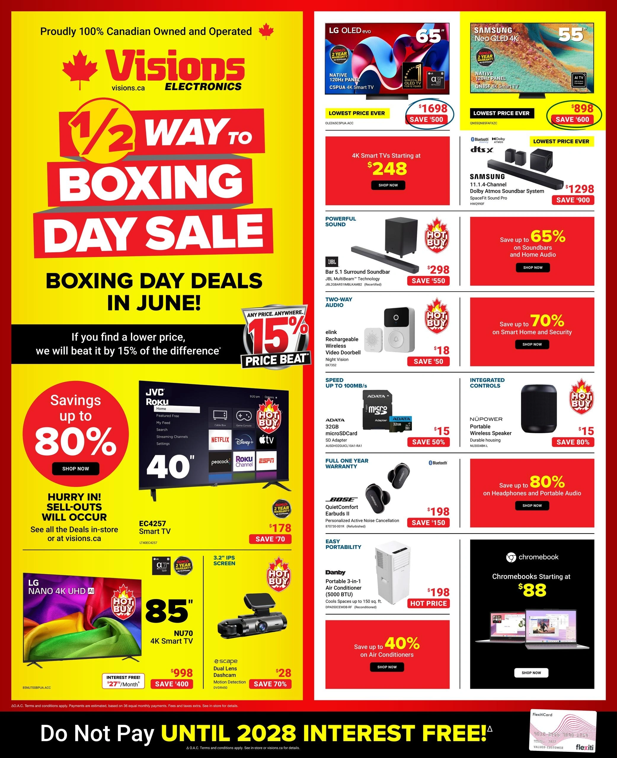 Visions Electronics flyer page 1
