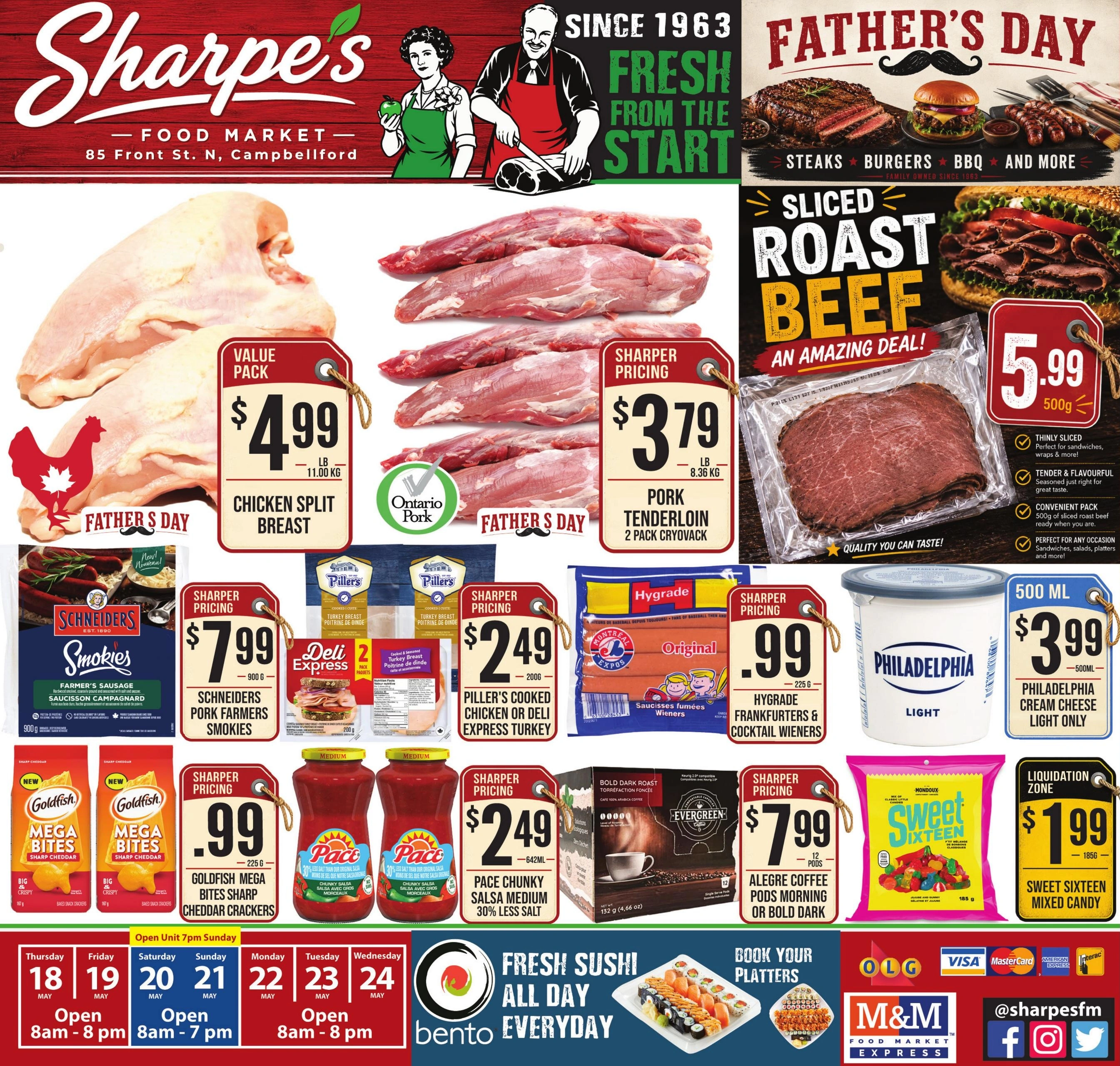 Sharpe's Food Market flyer page 1