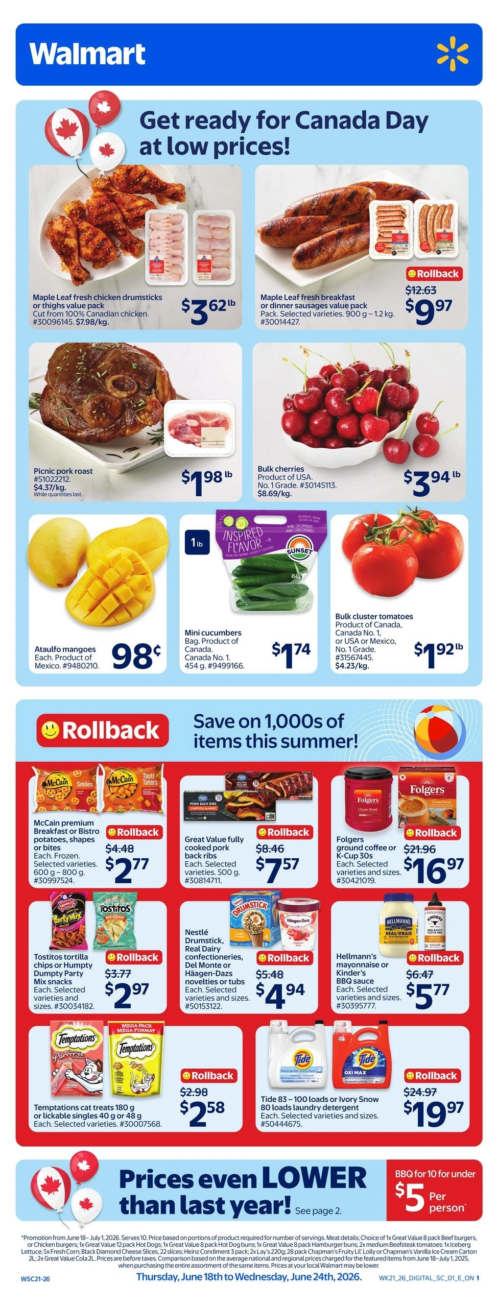 Walmart flyer page 1