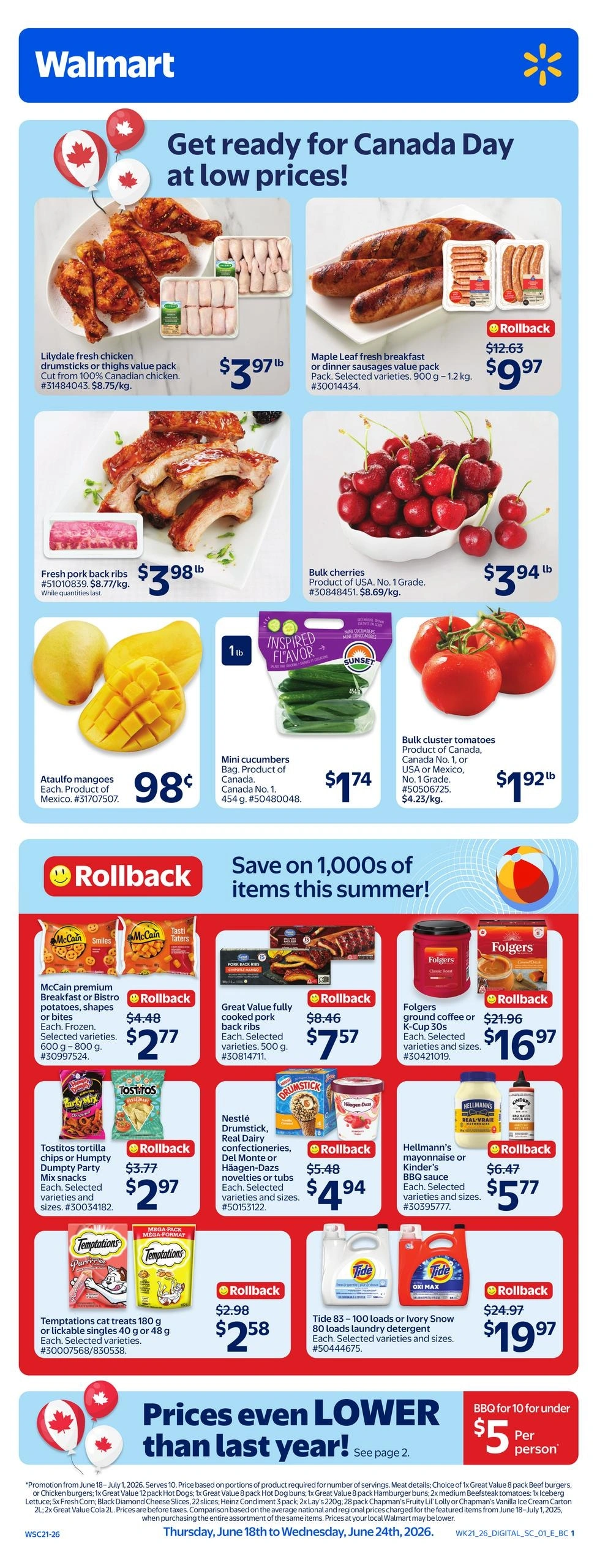 Walmart flyer page 1