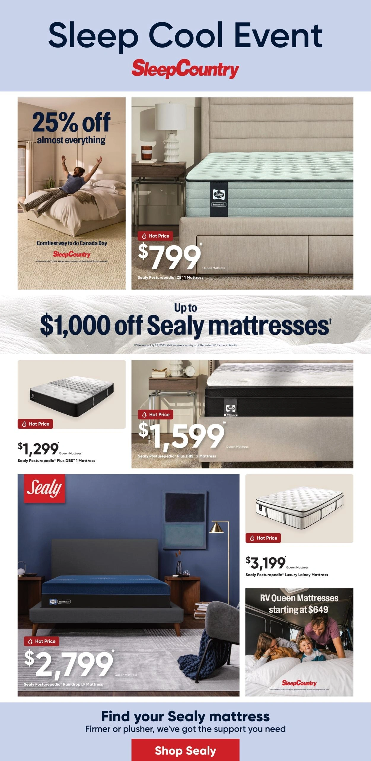 Sleep Country Canada flyer page 1