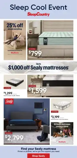 Sleep Country Canada eFlyer