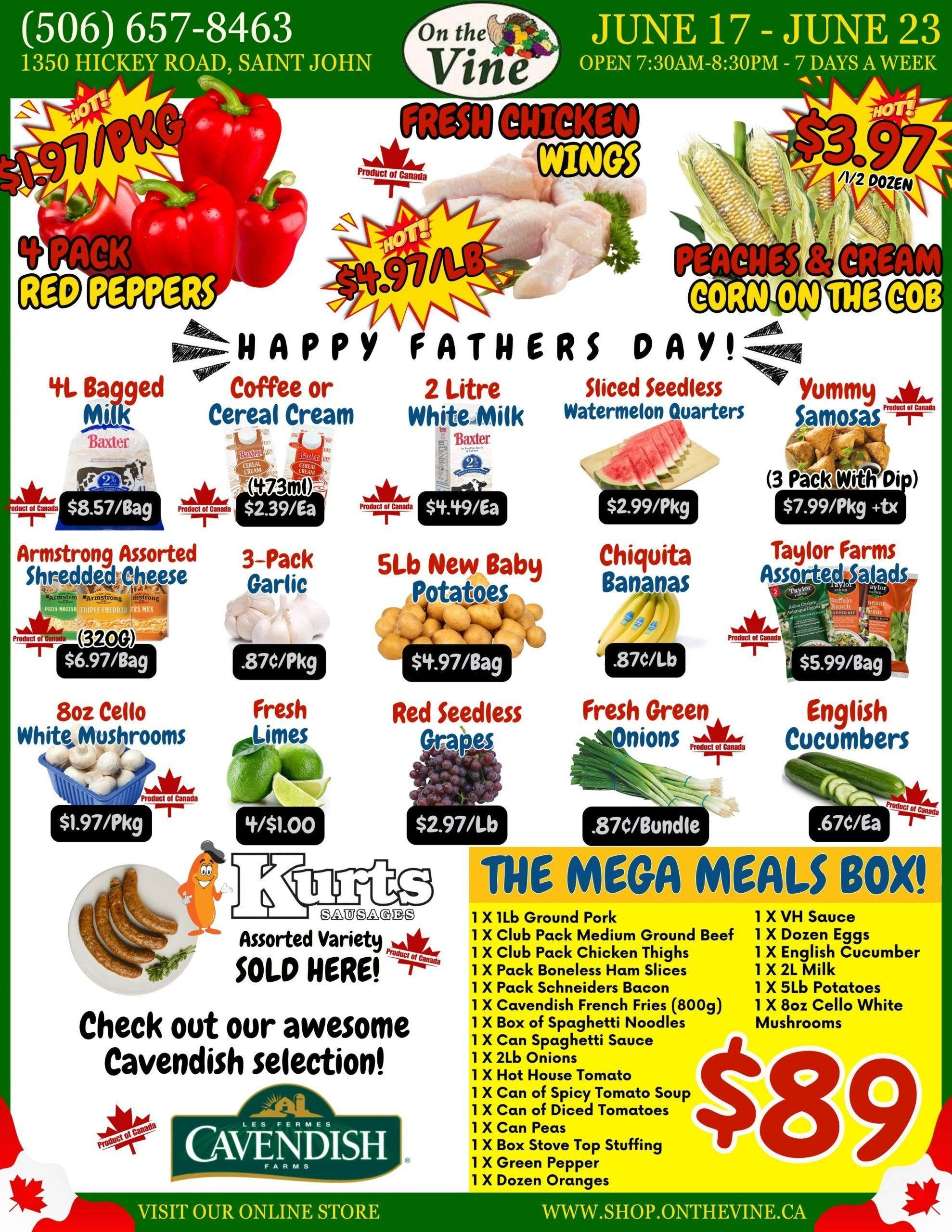 On the Vine Meat & Produce flyer page 1