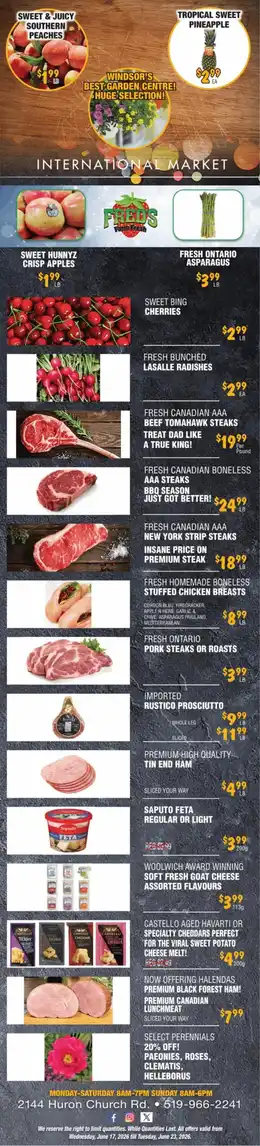 Fred's Farm Fresh Indexed Weekly