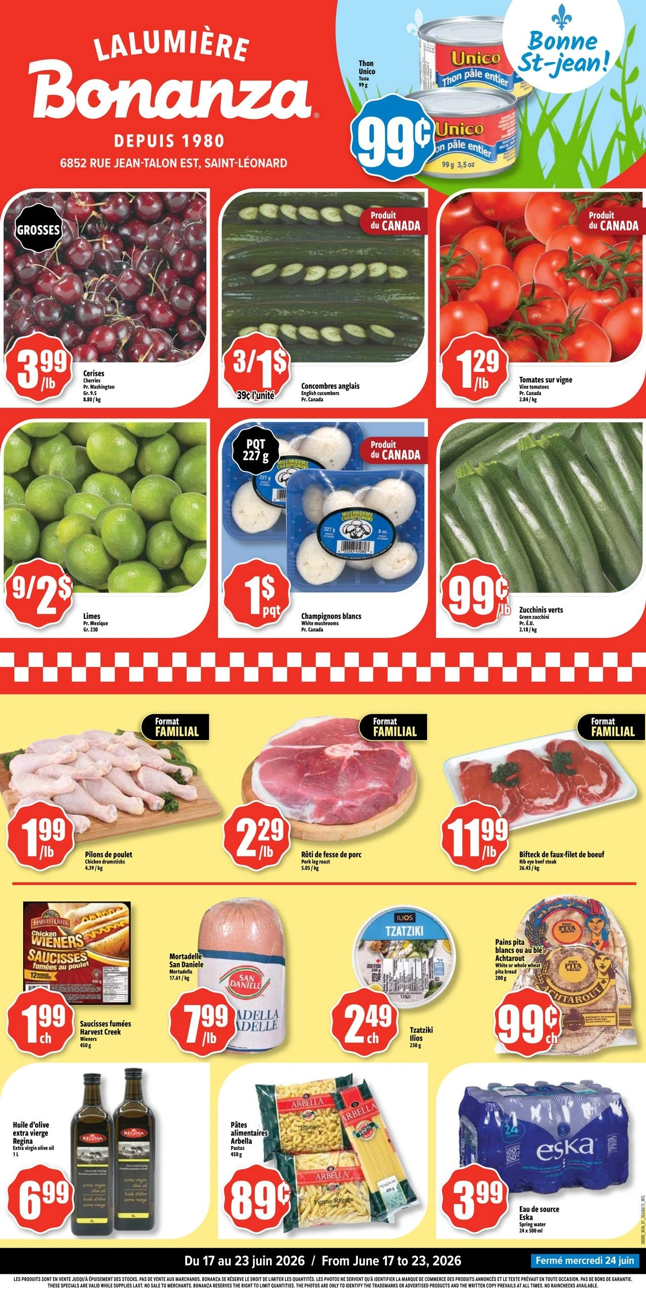 Bonanza flyer page 1