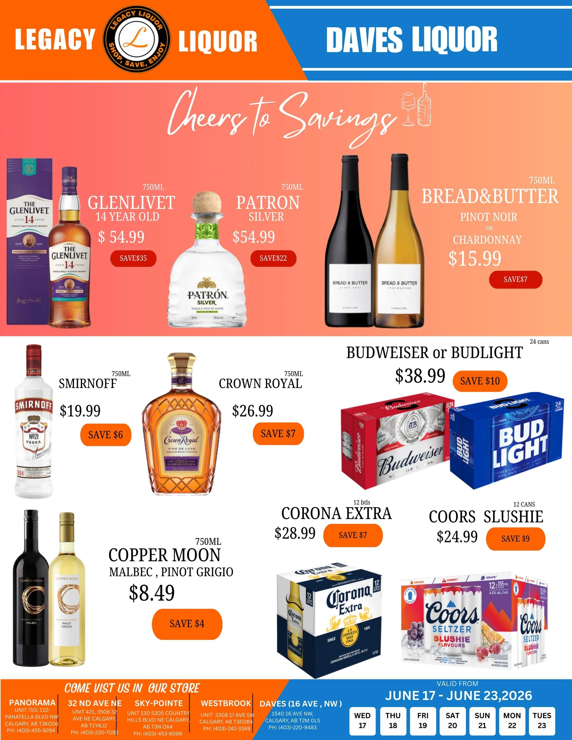 Legacy Liquor flyer page 1