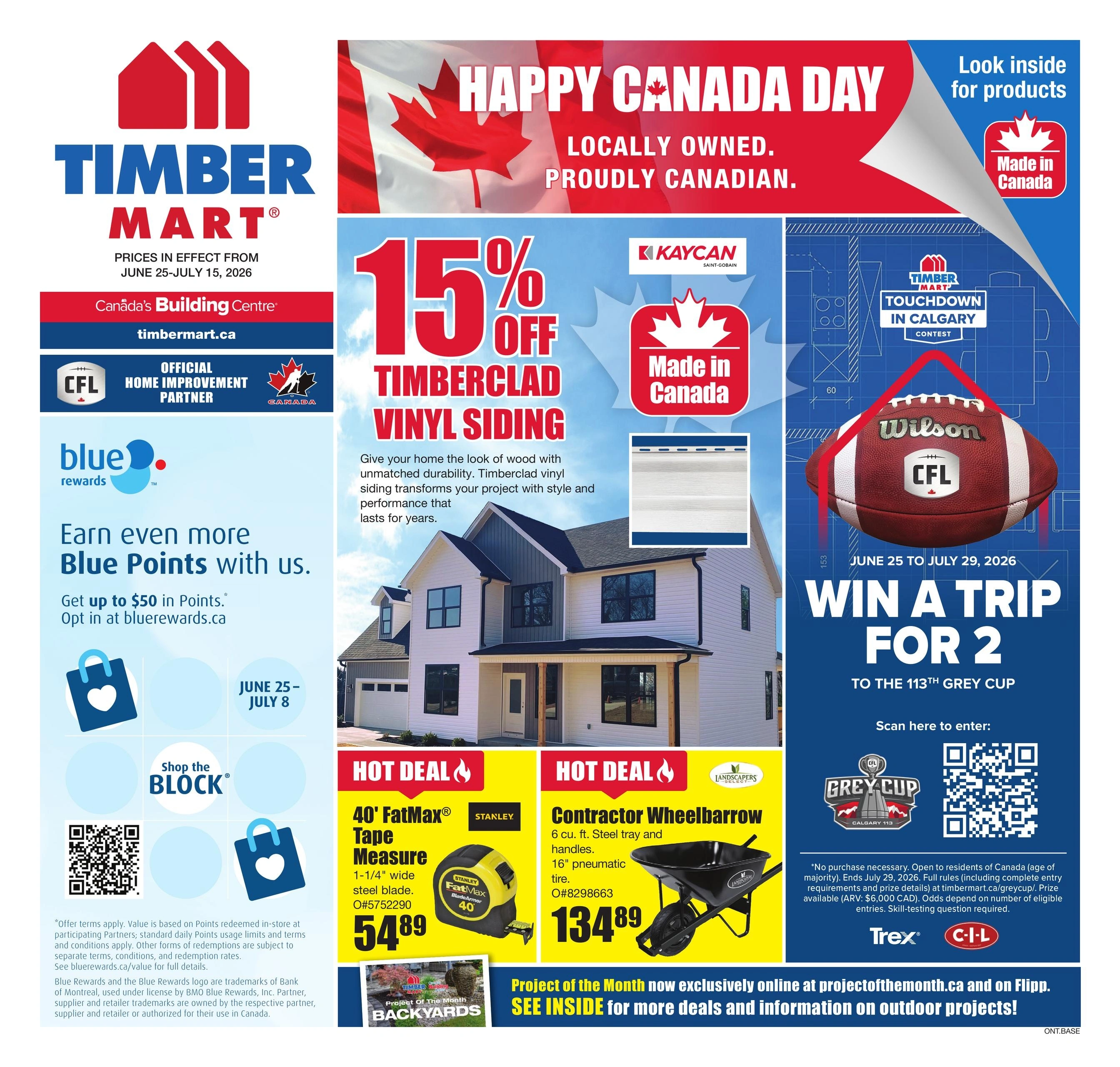 Timber Mart flyer page 1