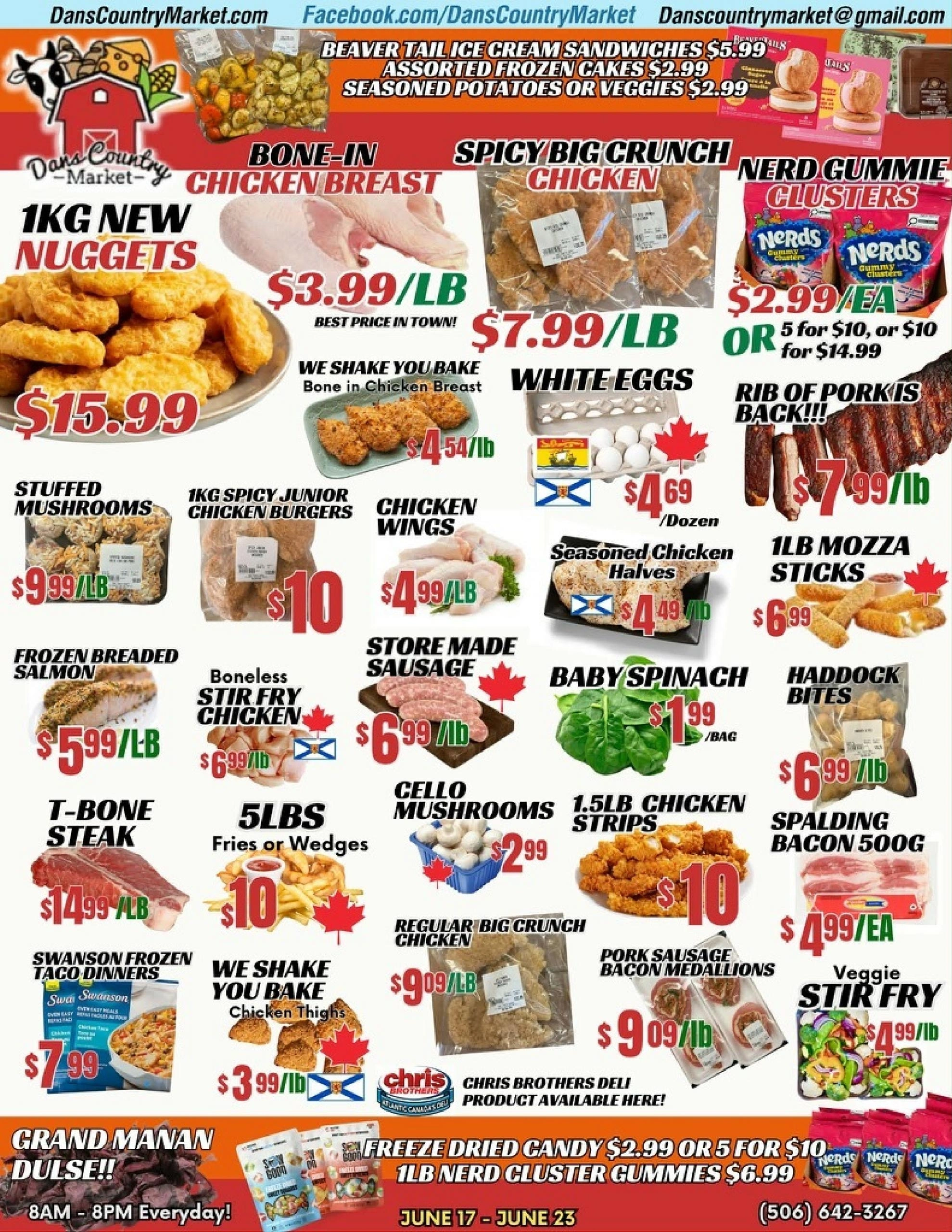 Dan's Country Market flyer page 1