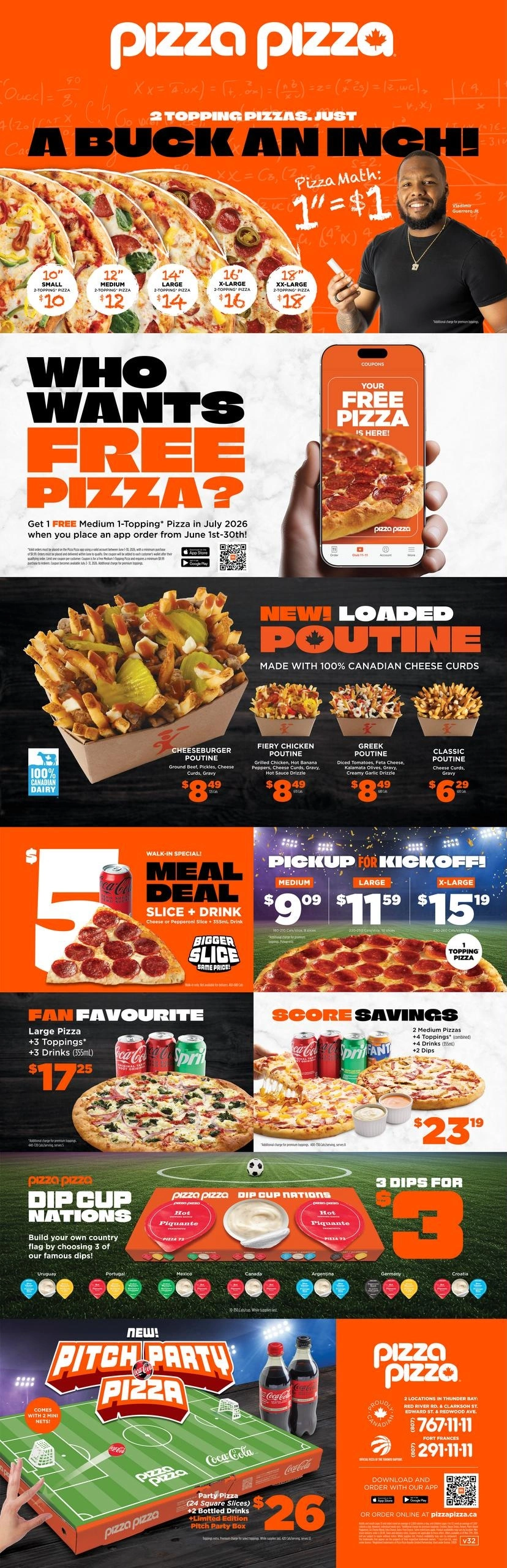 Pizza Pizza flyer page 1
