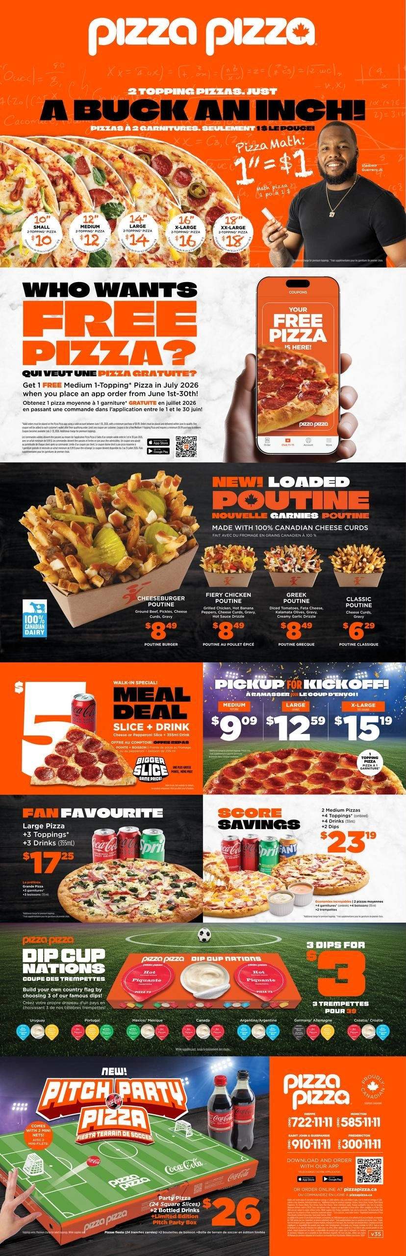Pizza Pizza flyer page 1
