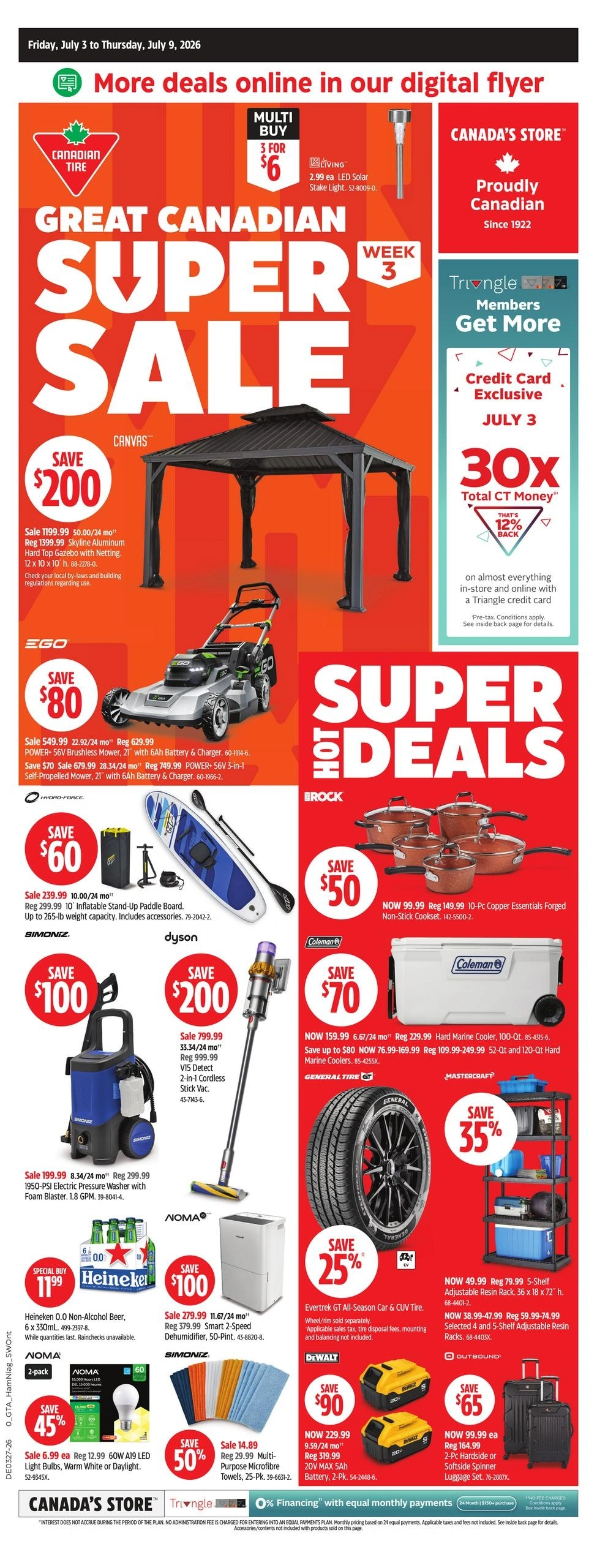 Canadian Tire flyer page 1