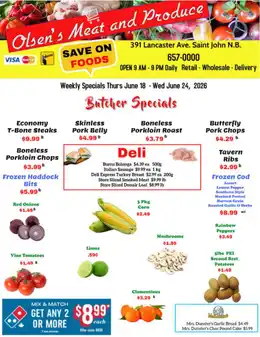 Olsen's Meat and Produce Indexed Weekly
