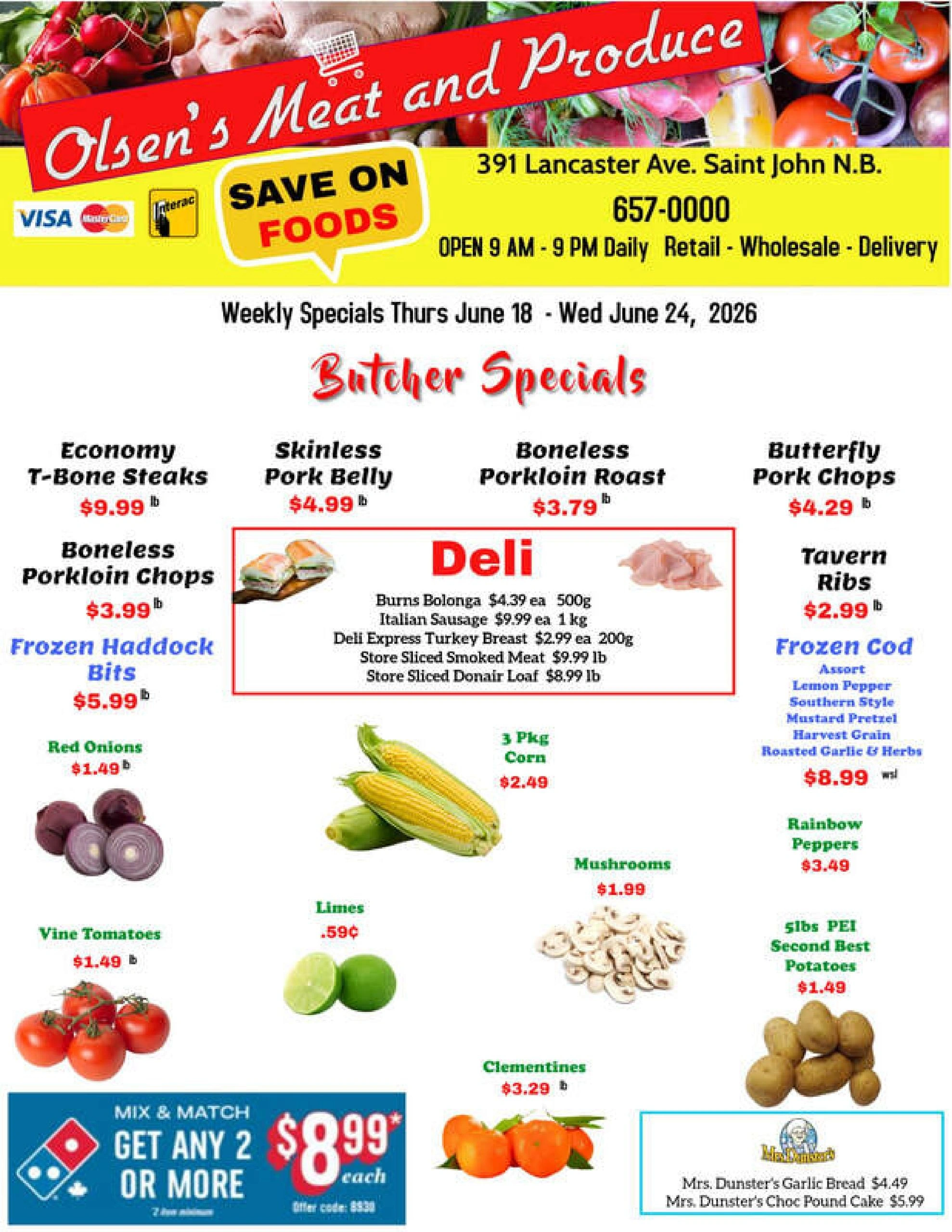 Olsen's Meat and Produce flyer page 1