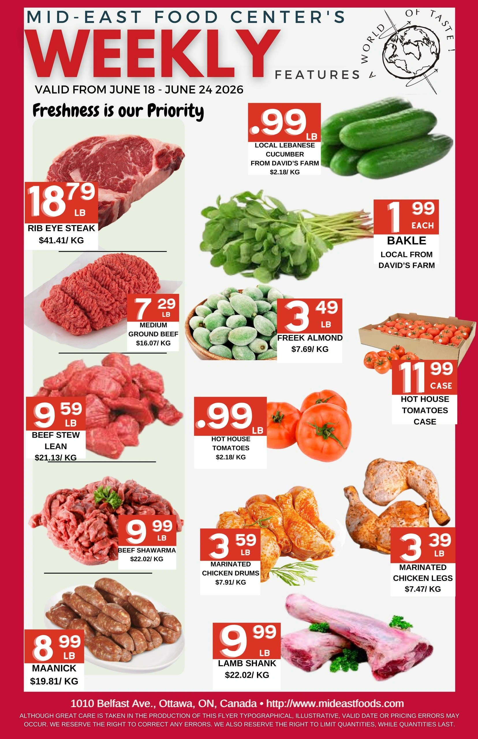 Mid-East Food Centre flyer page 1