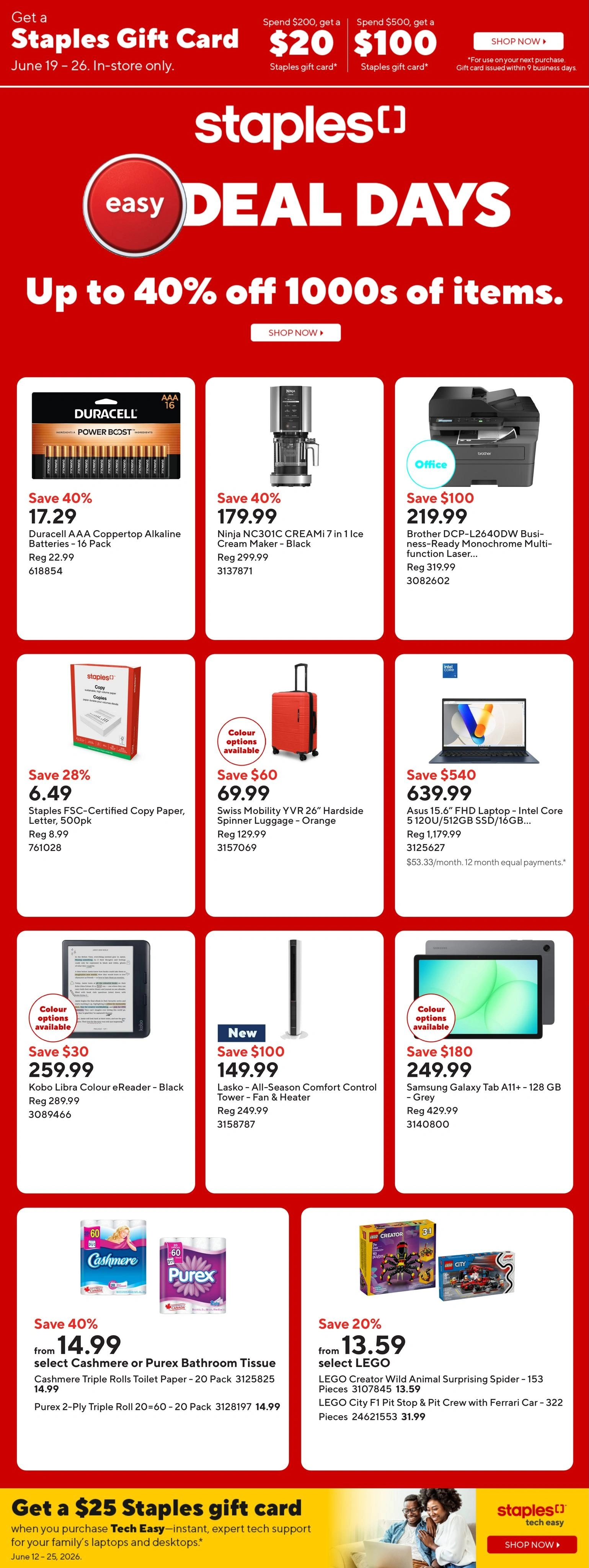 Staples flyer page 1