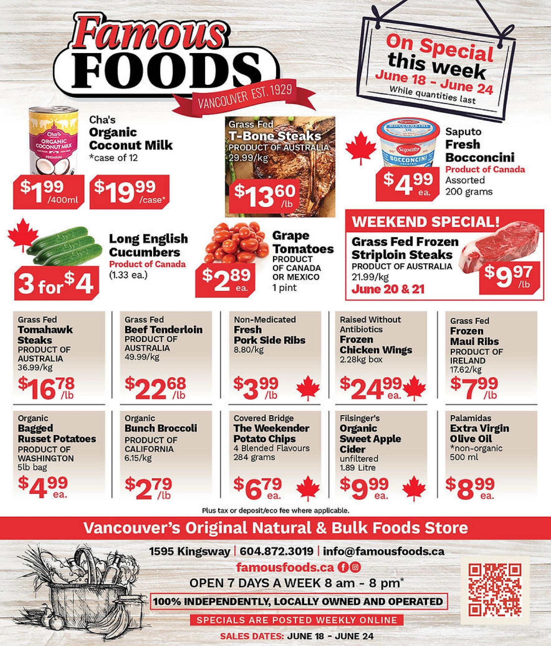 Famous Foods  flyer page 1