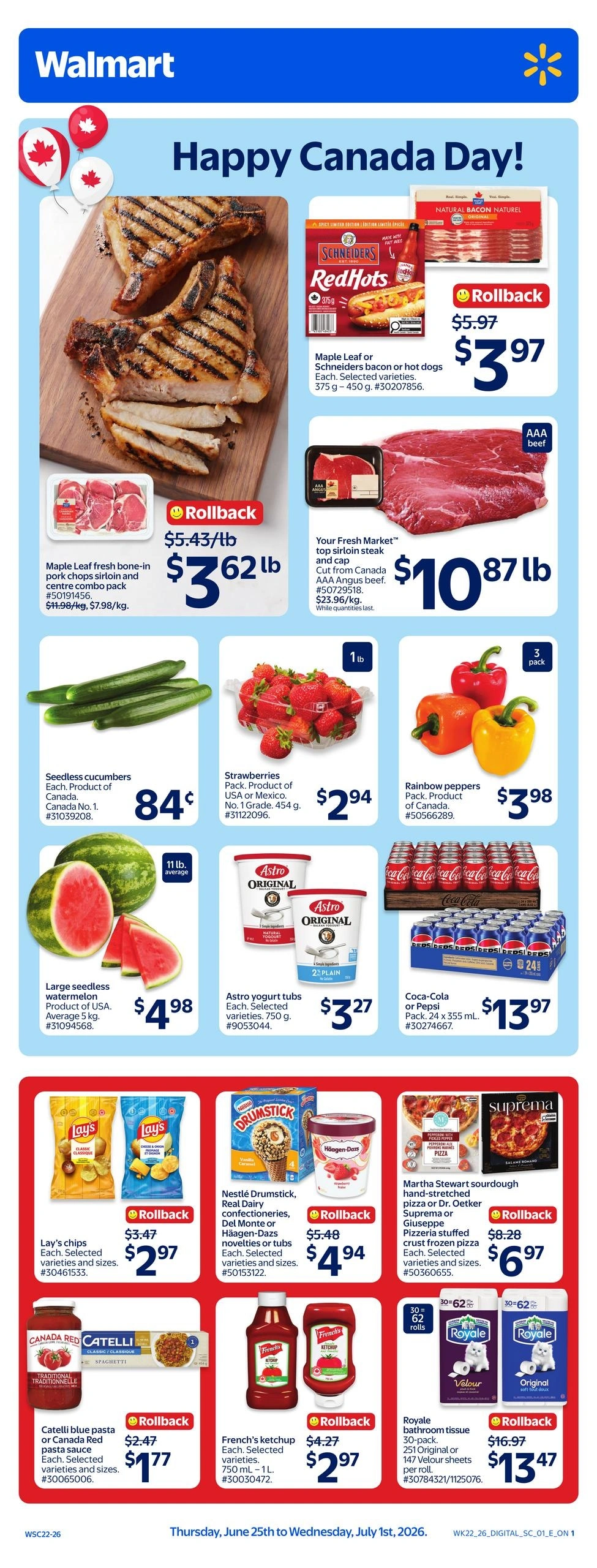 Walmart flyer page 1