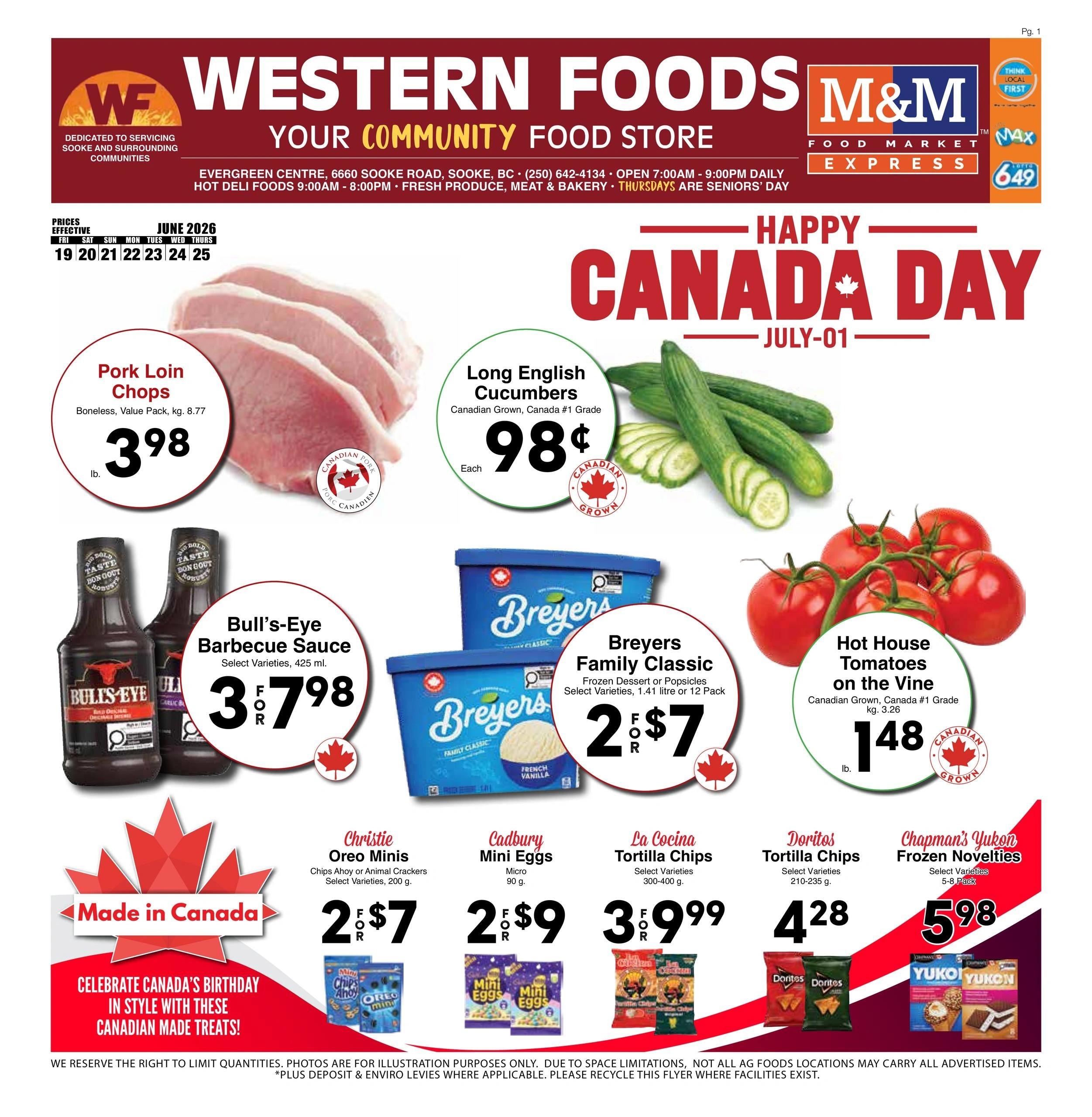 Western Foods flyer page 1