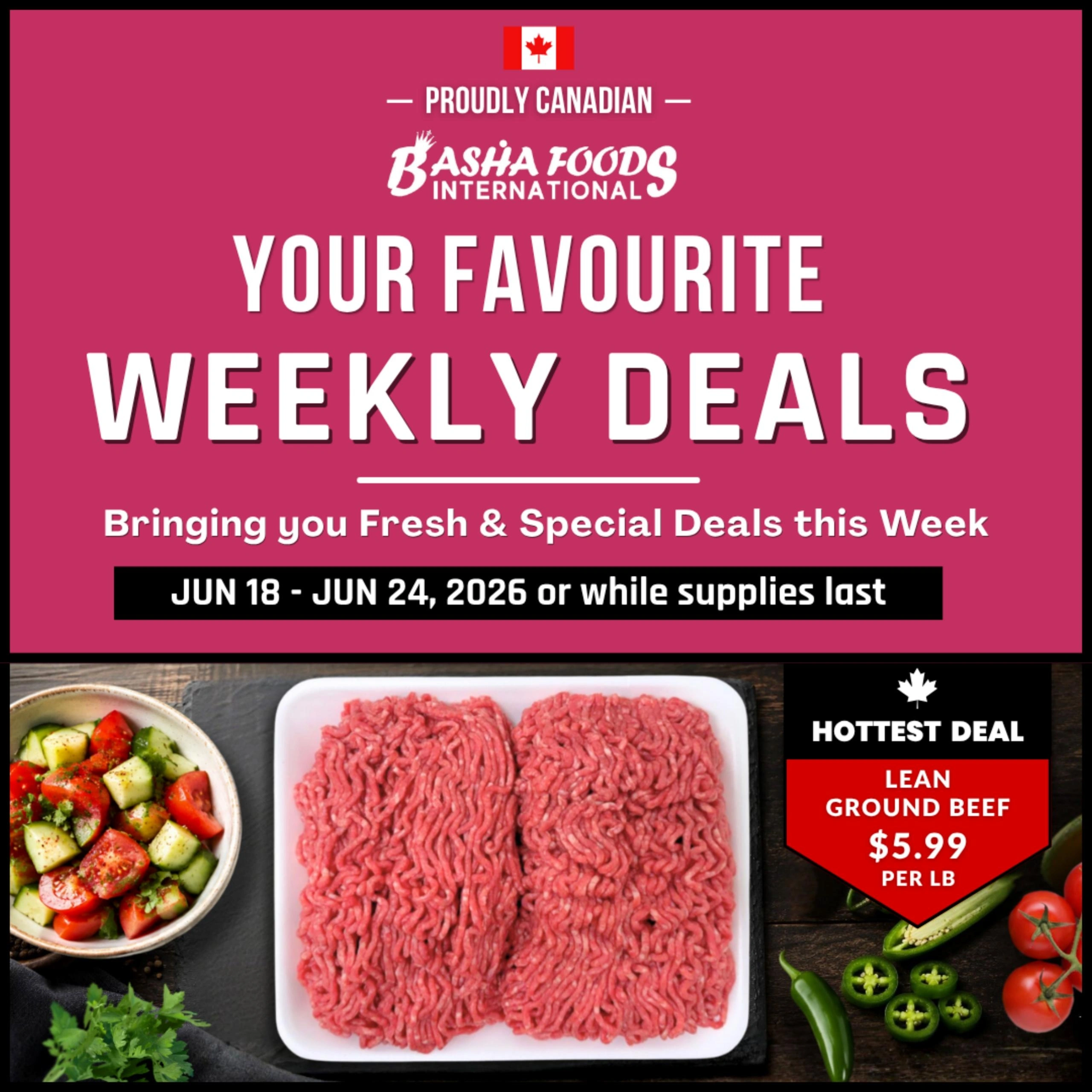 Basha Foods International flyer page 1
