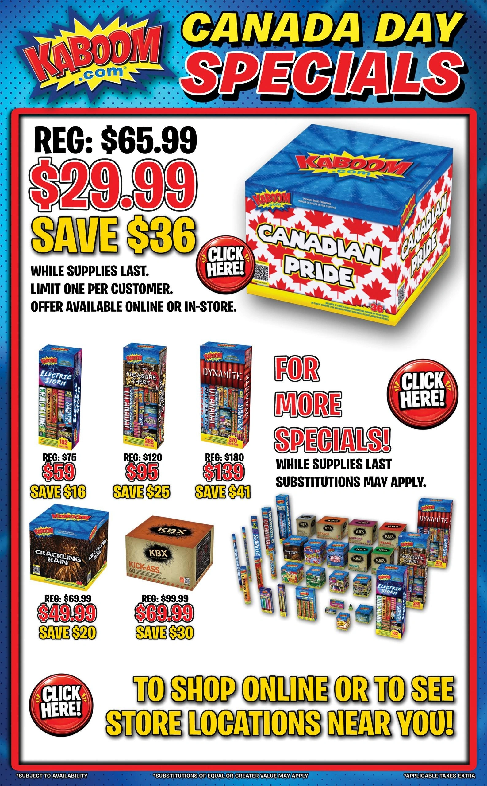 Kaboom Fireworks flyer page 1