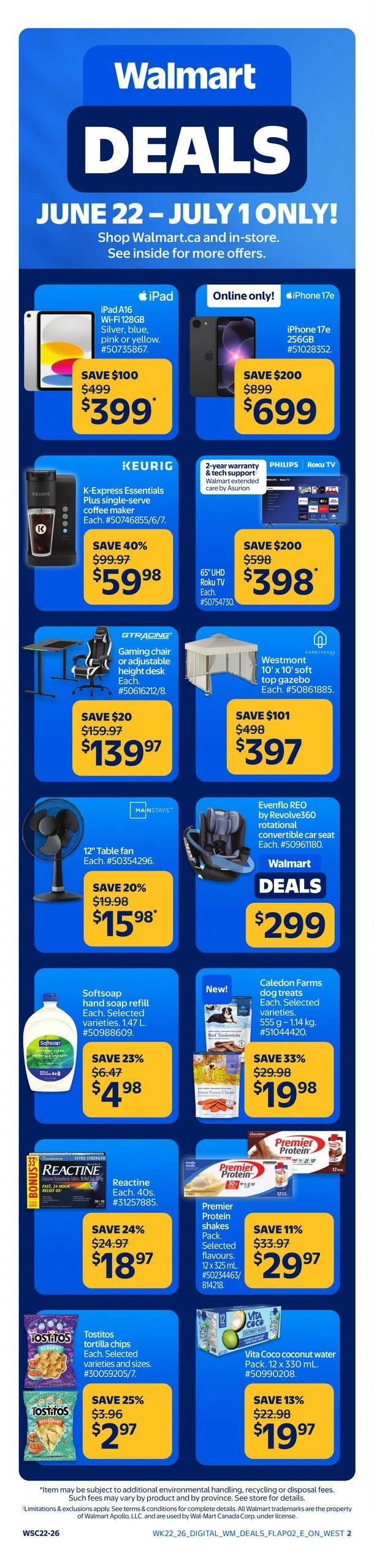 Walmart flyer page 1