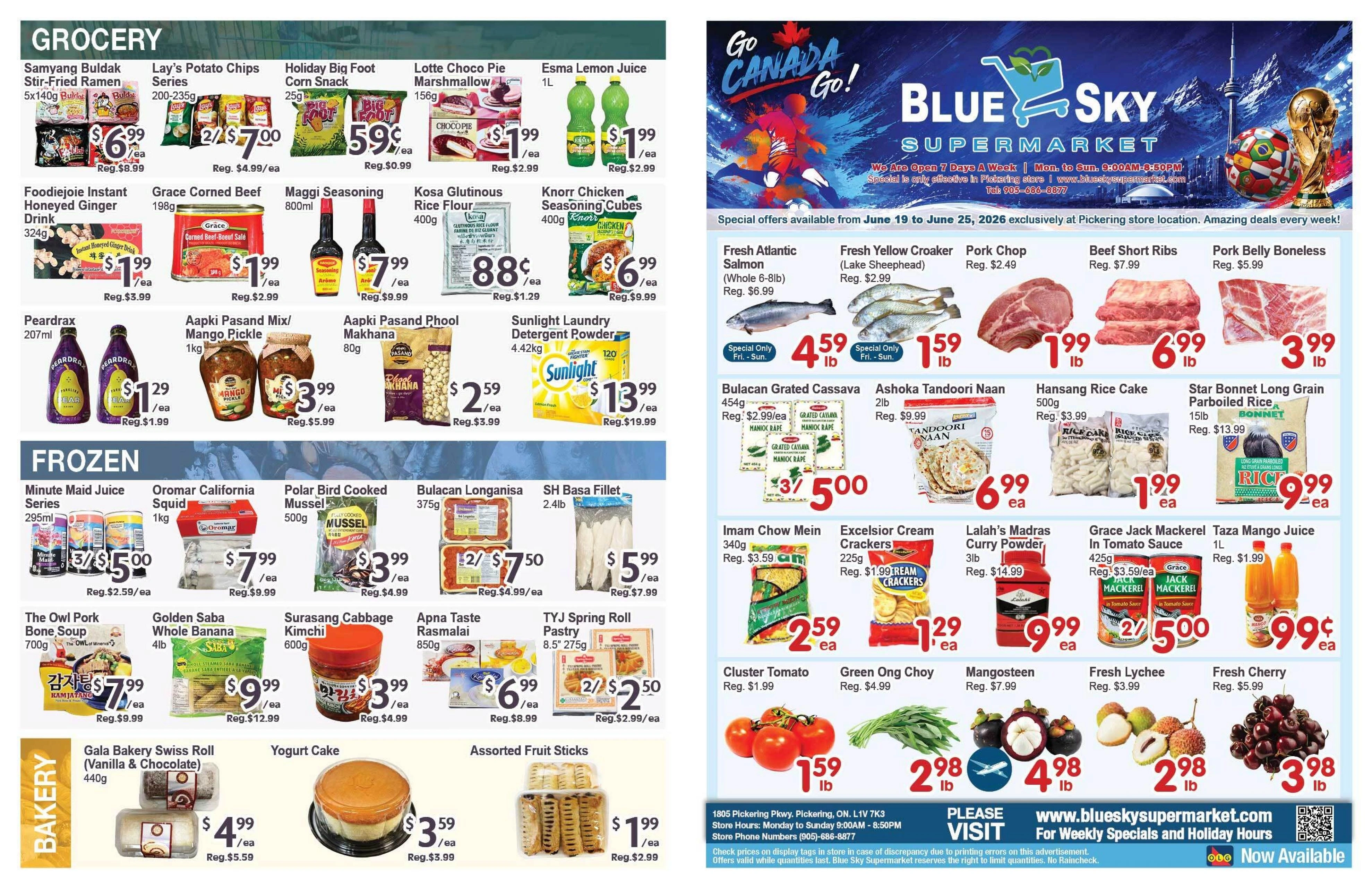 Blue Sky Supermarket flyer page 1