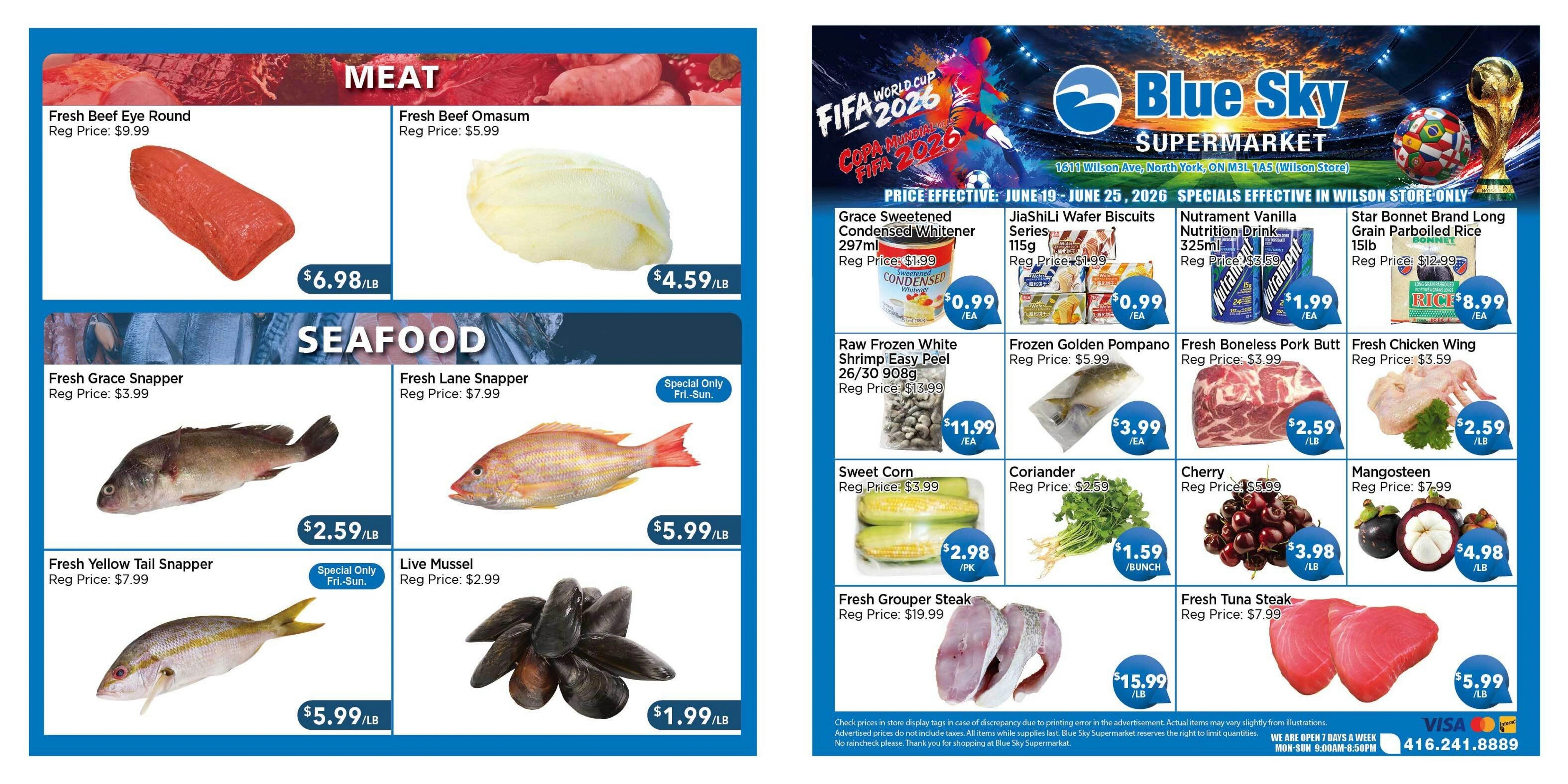 Blue Sky Supermarket flyer page 1