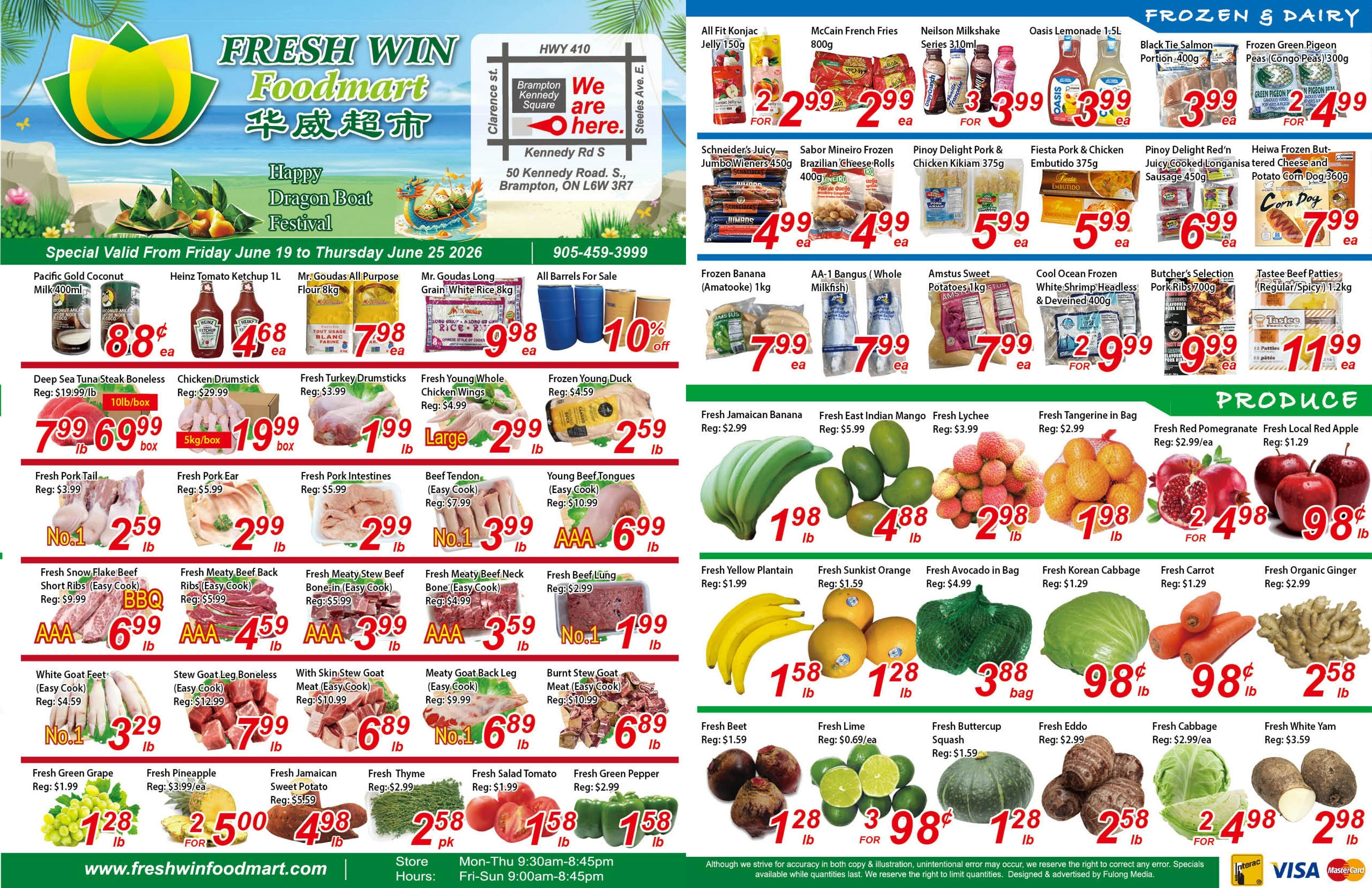 FreshWin Foodmart flyer page 1