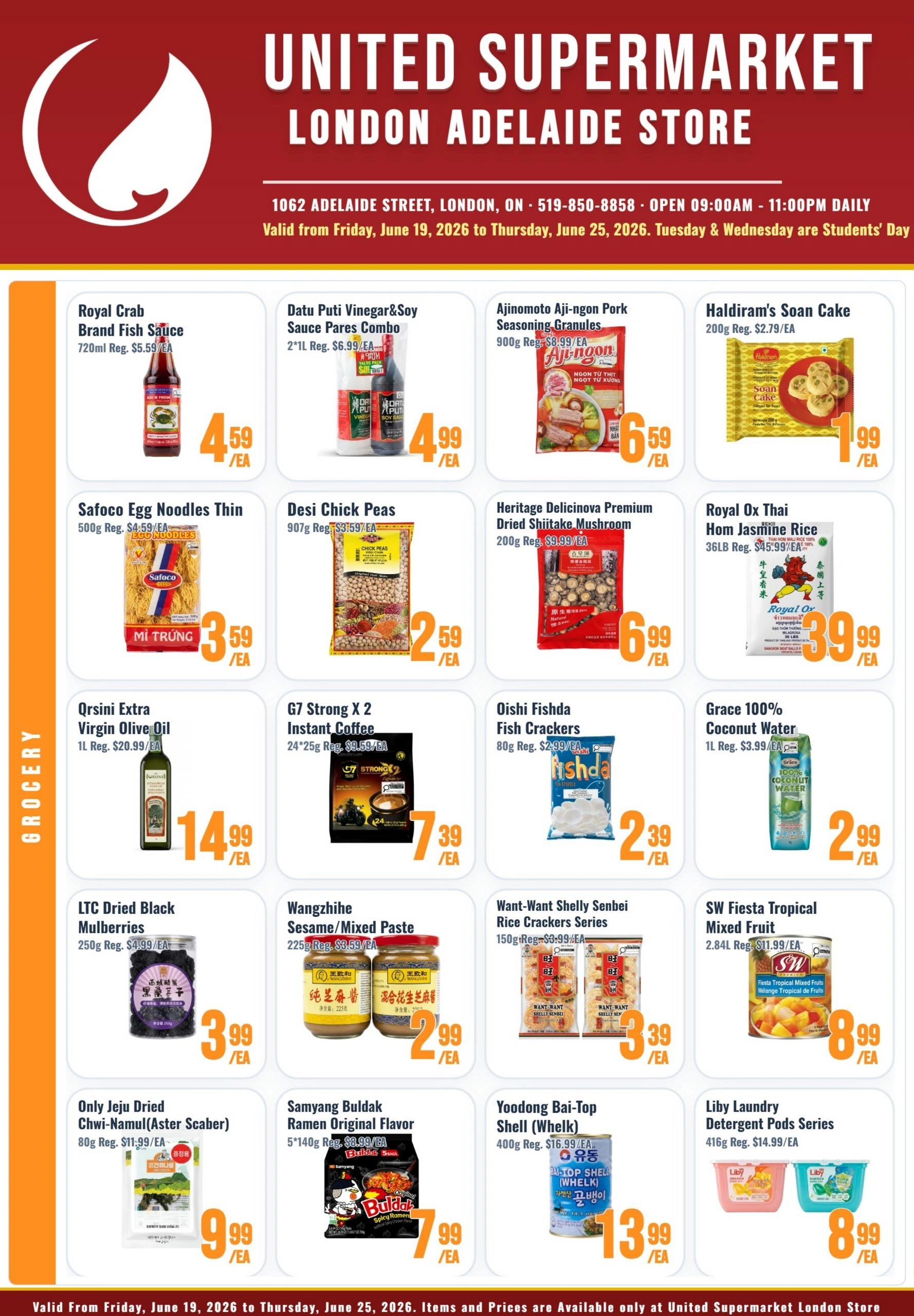 United Supermarket flyer page 1