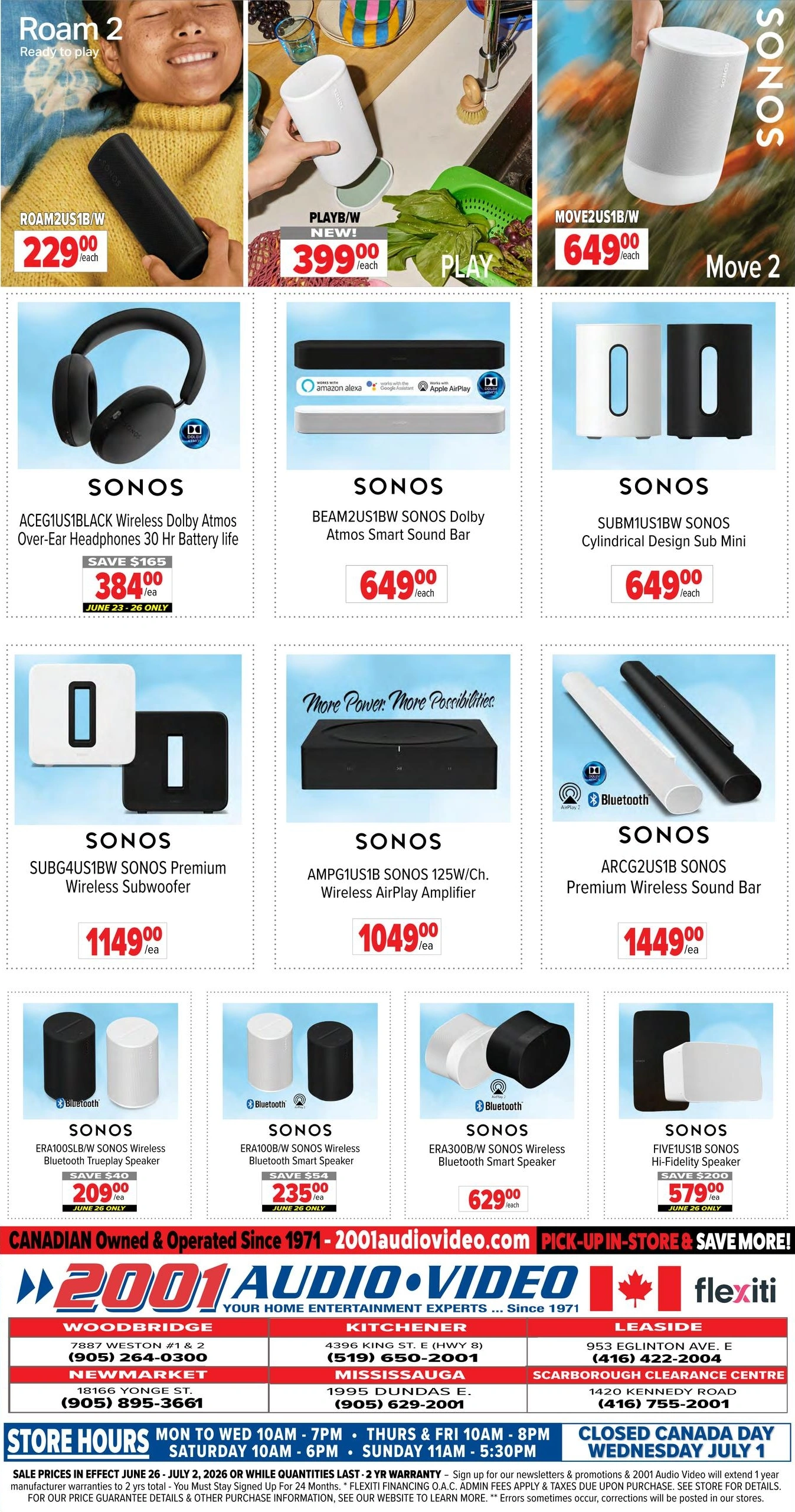 2001 Audio Video flyer page 15