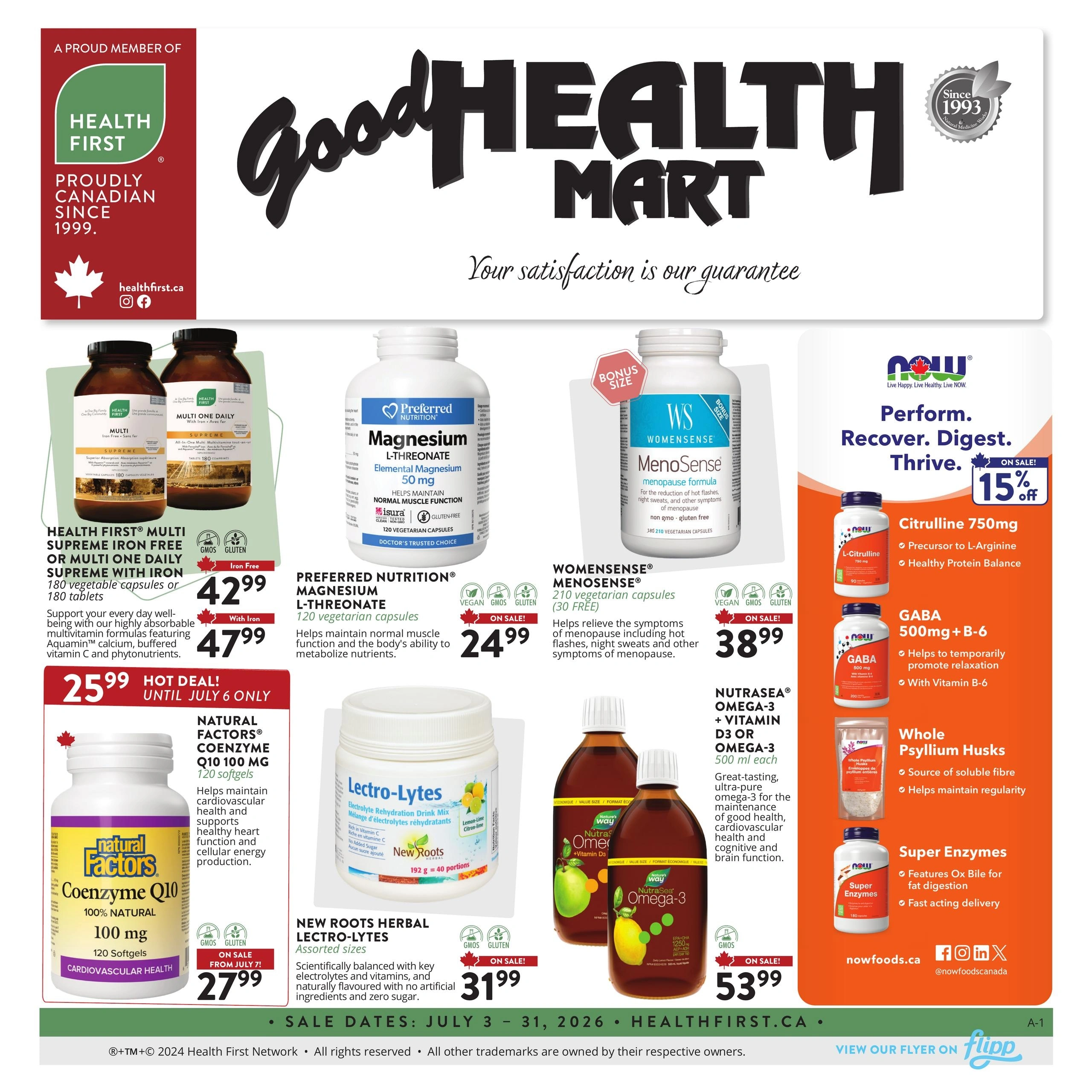 Good Health Mart flyer page 1