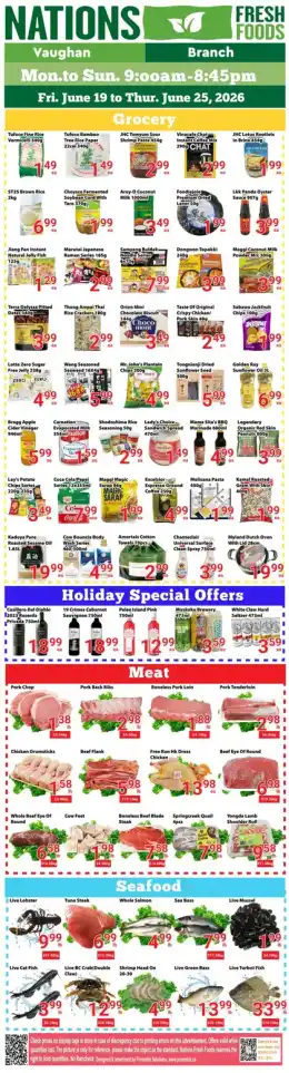 Nations Fresh Foods Indexed Weekly