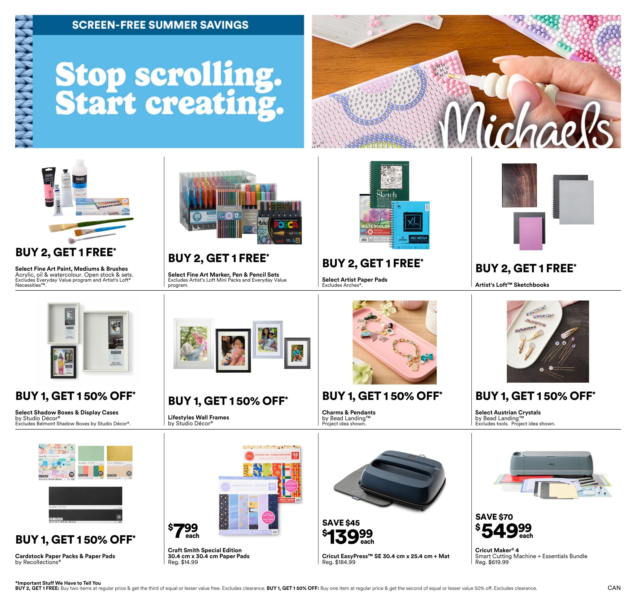 Michaels Canada flyer page 1