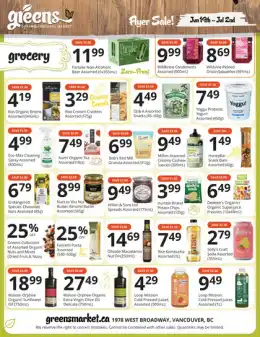 Greens Organic and Natural Market Indexed Bi-Weekly