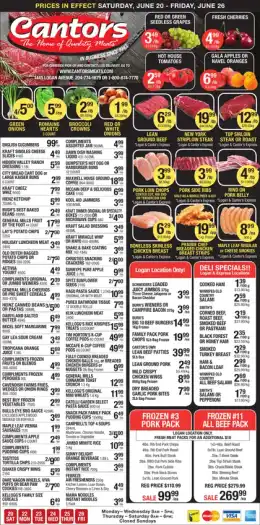 Cantor's Meats Indexed Weekly