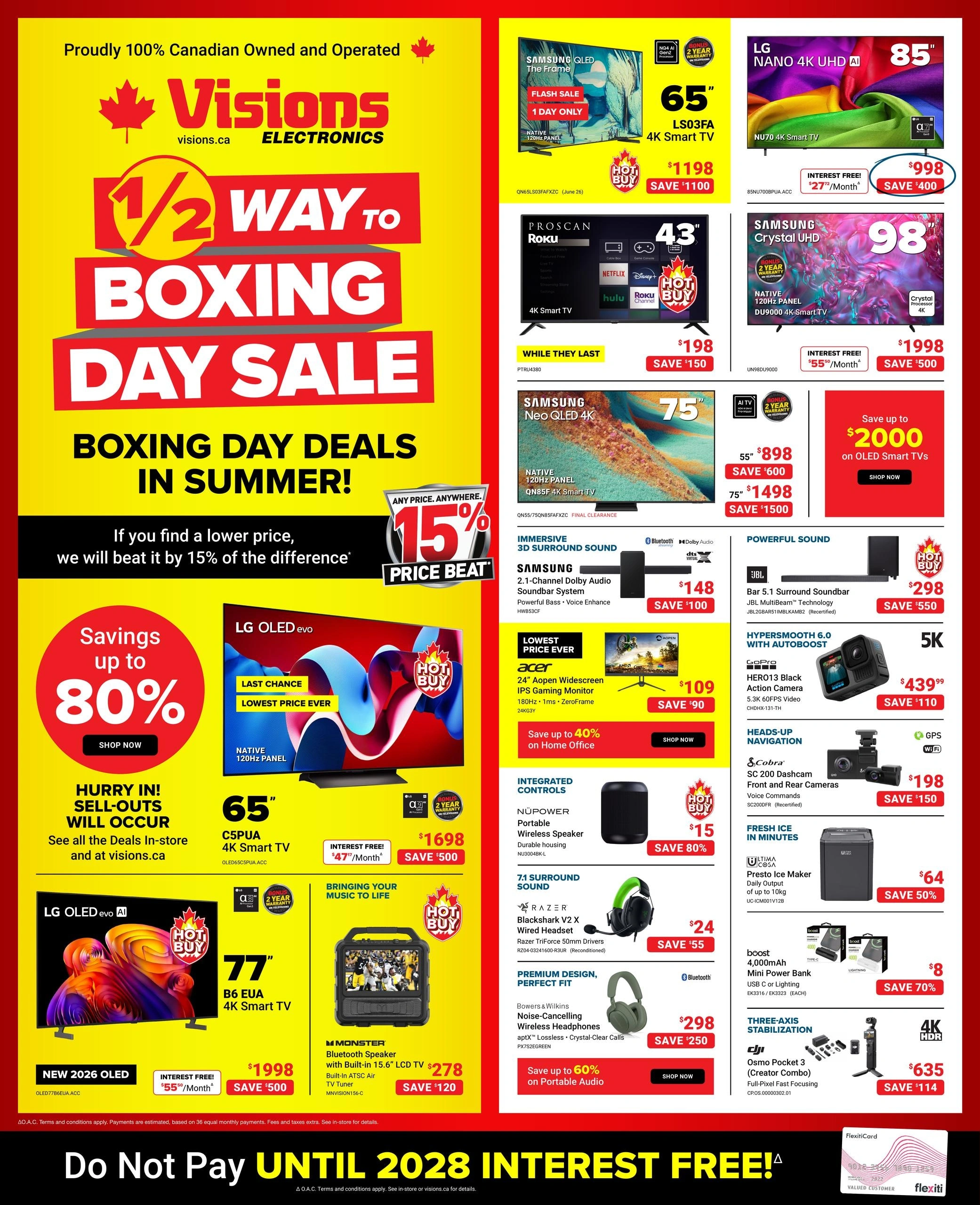 Visions Electronics flyer page 1