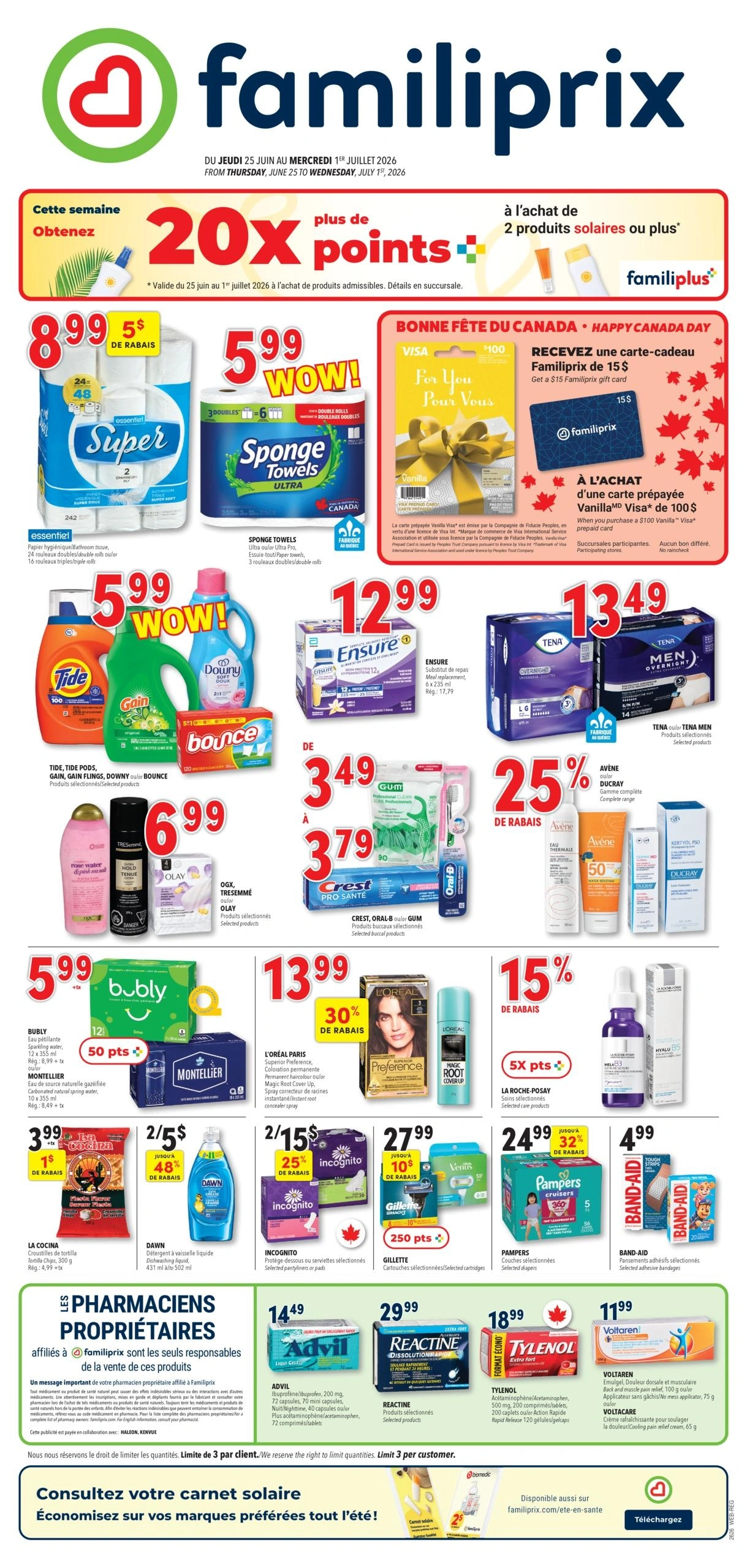 Familiprix flyer page 1