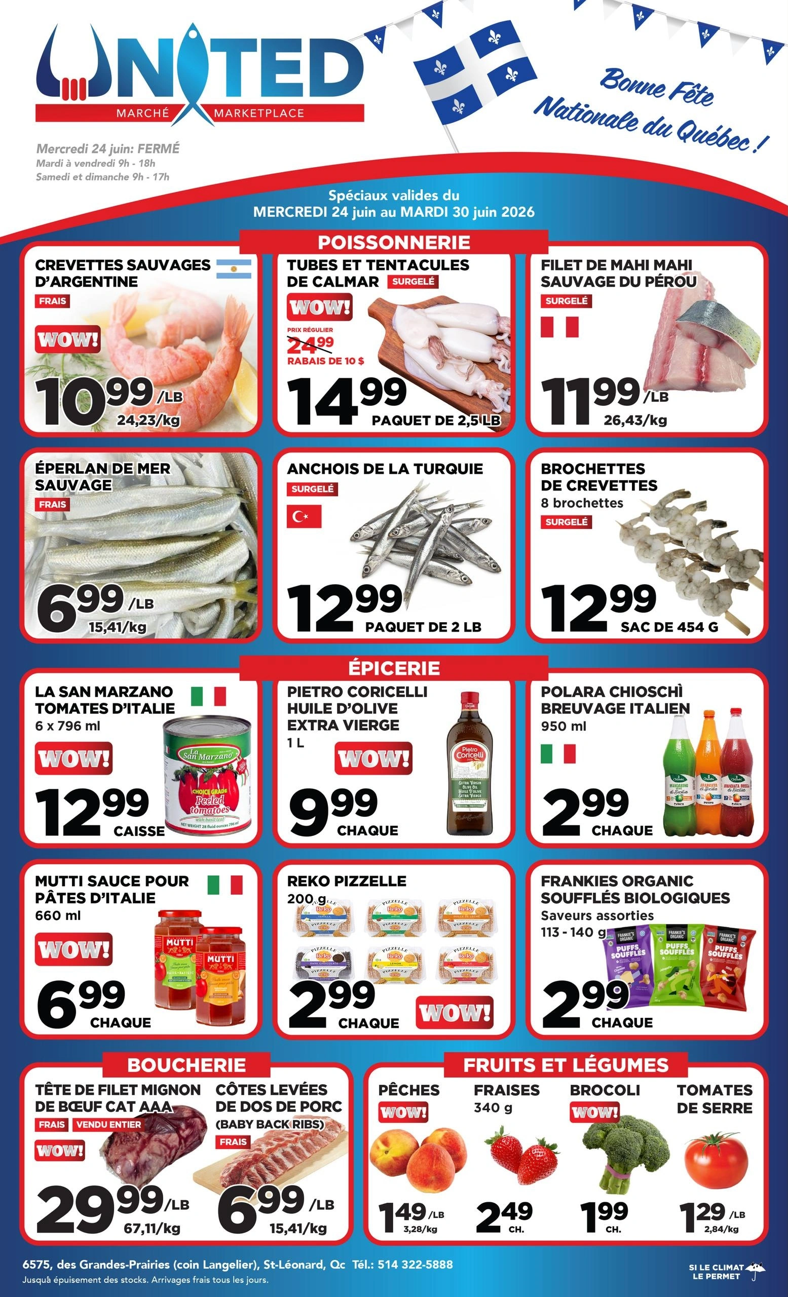 United Seafood flyer page 1