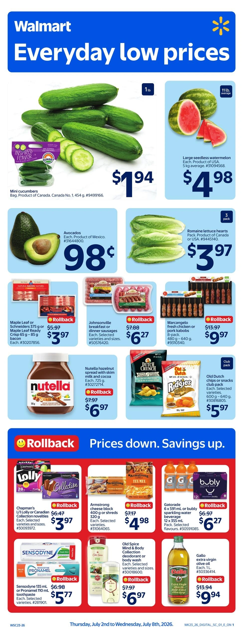 Walmart flyer page 1
