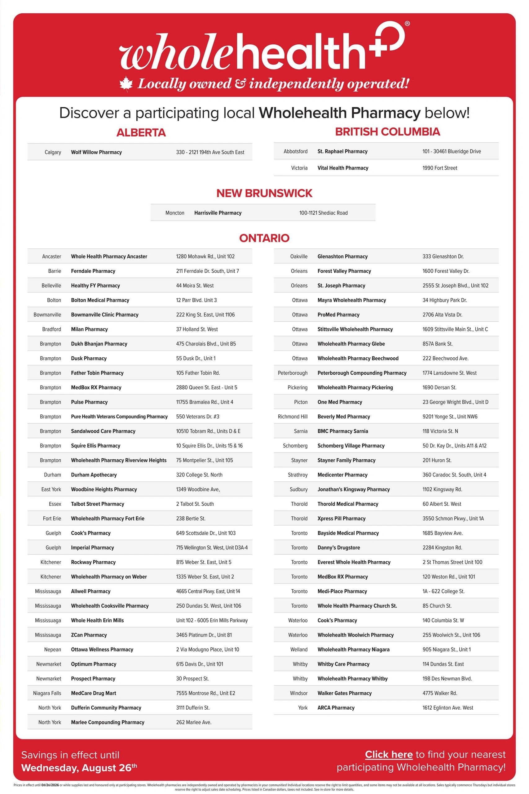 Wholehealth Pharmacy flyer page 6