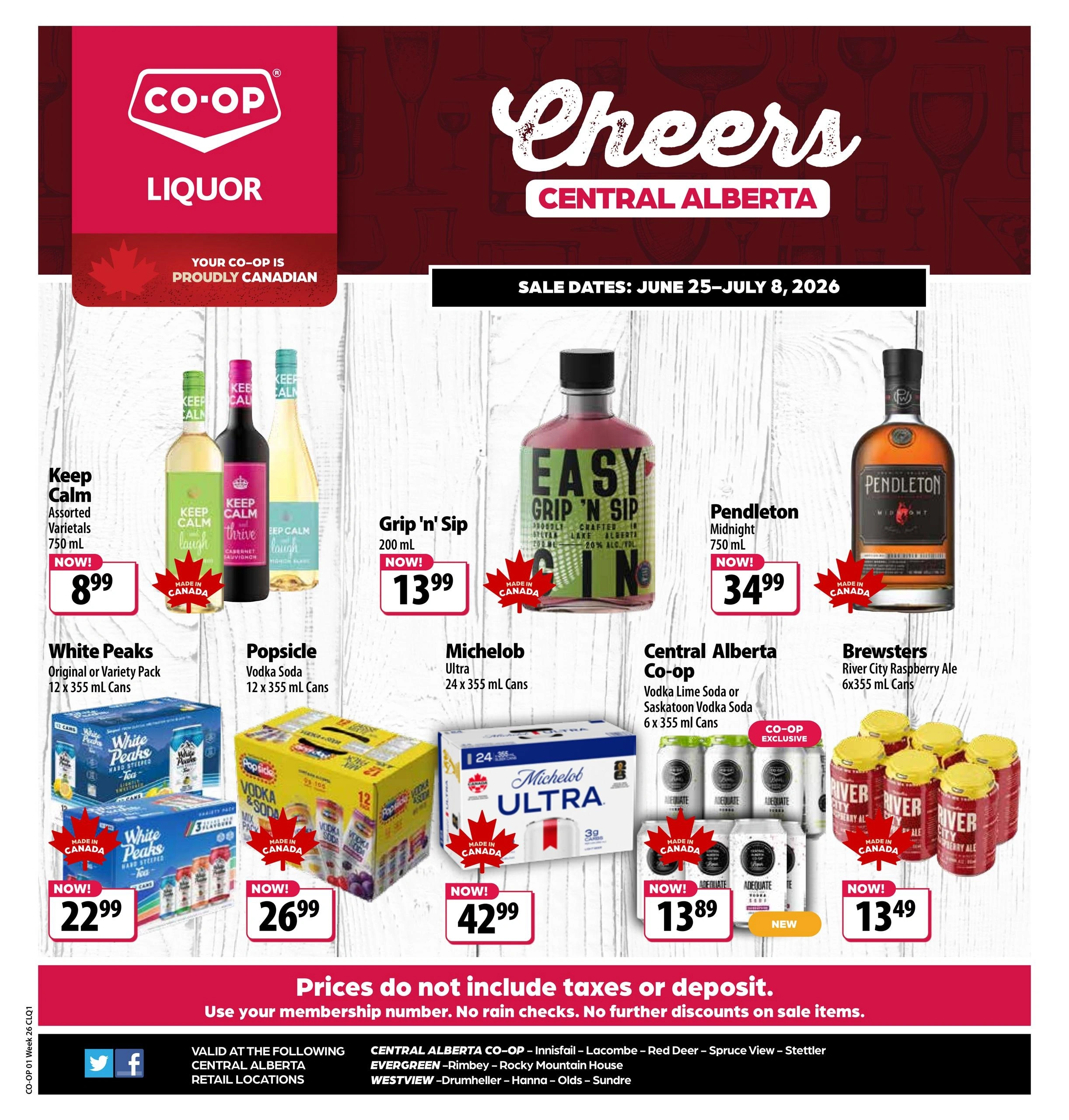 Central Alberta Co-op Liquor flyer page 1