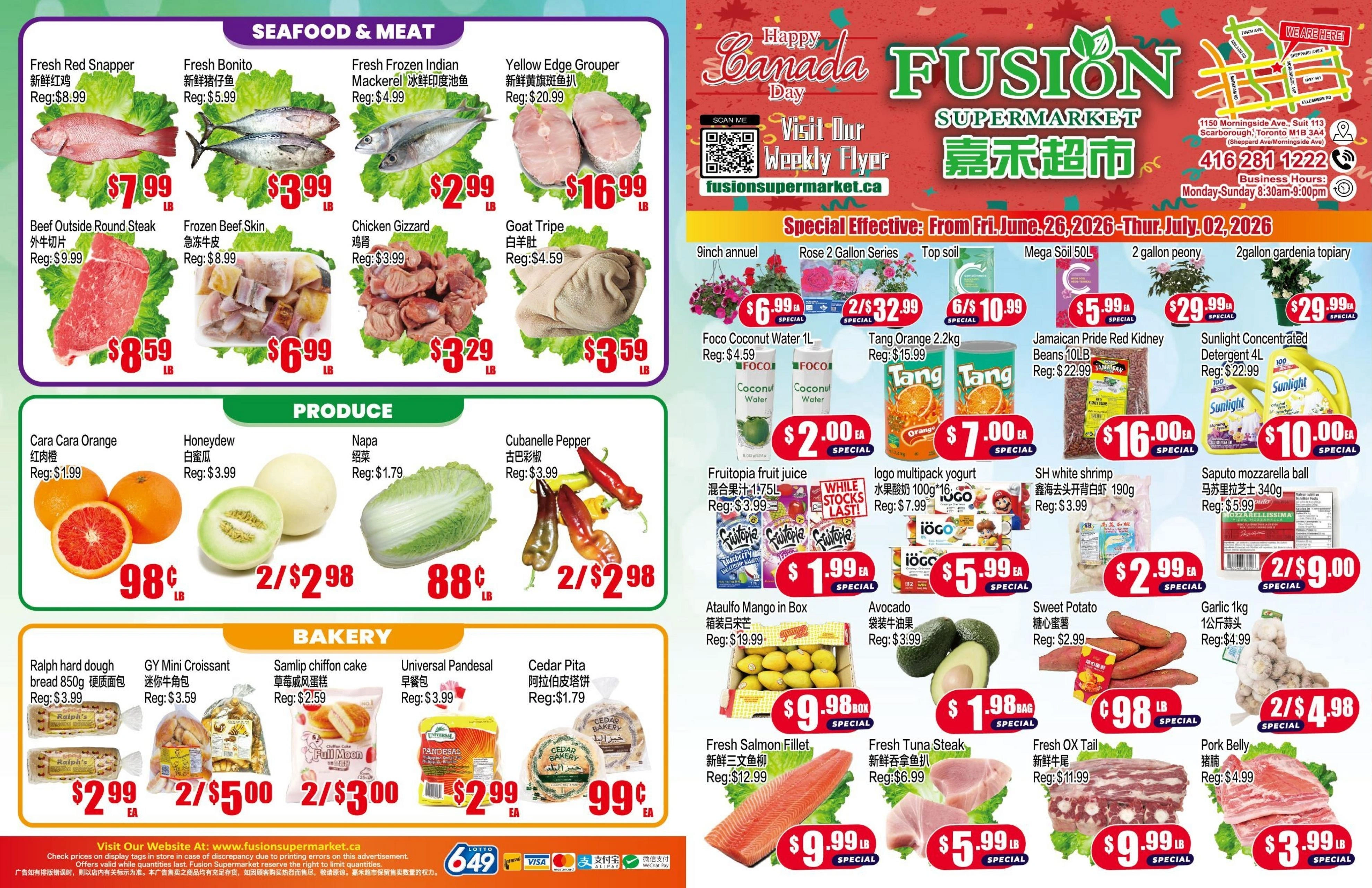 Fusion Supermarket flyer page 1