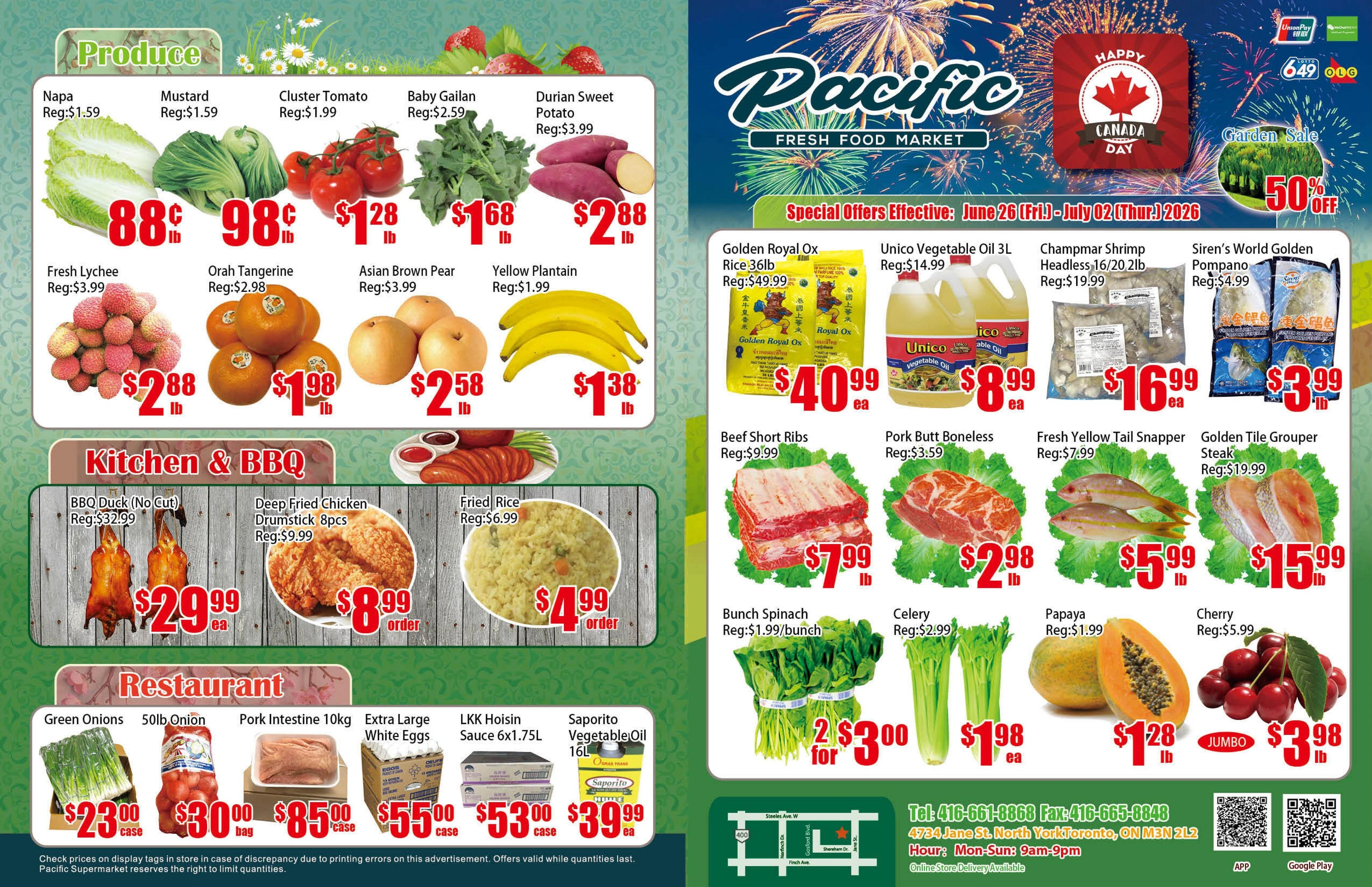 Pacific Fresh Food Market flyer page 1