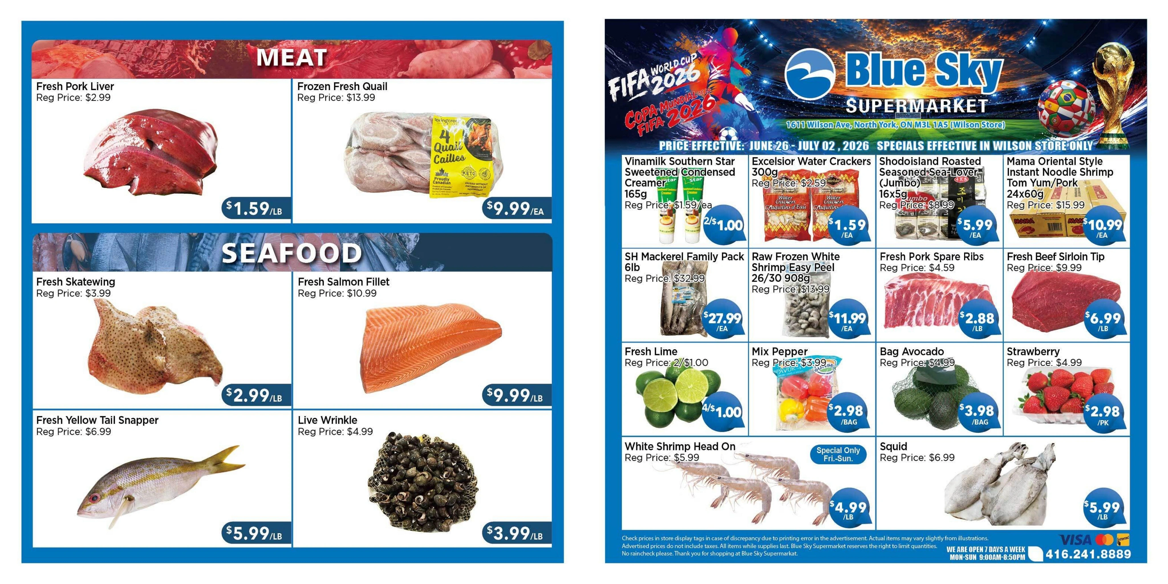Blue Sky Supermarket flyer page 1