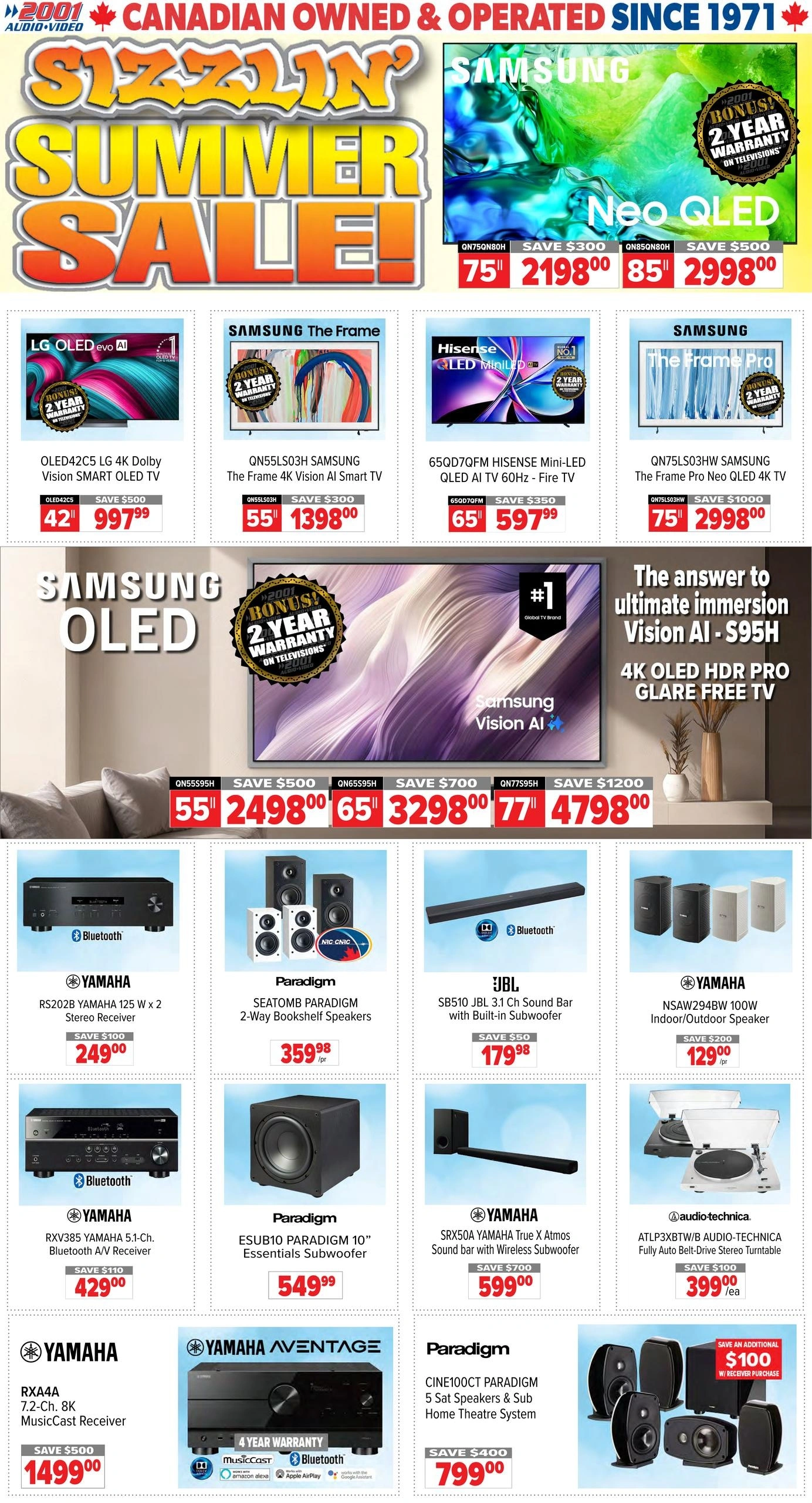 2001 Audio Video flyer page 1
