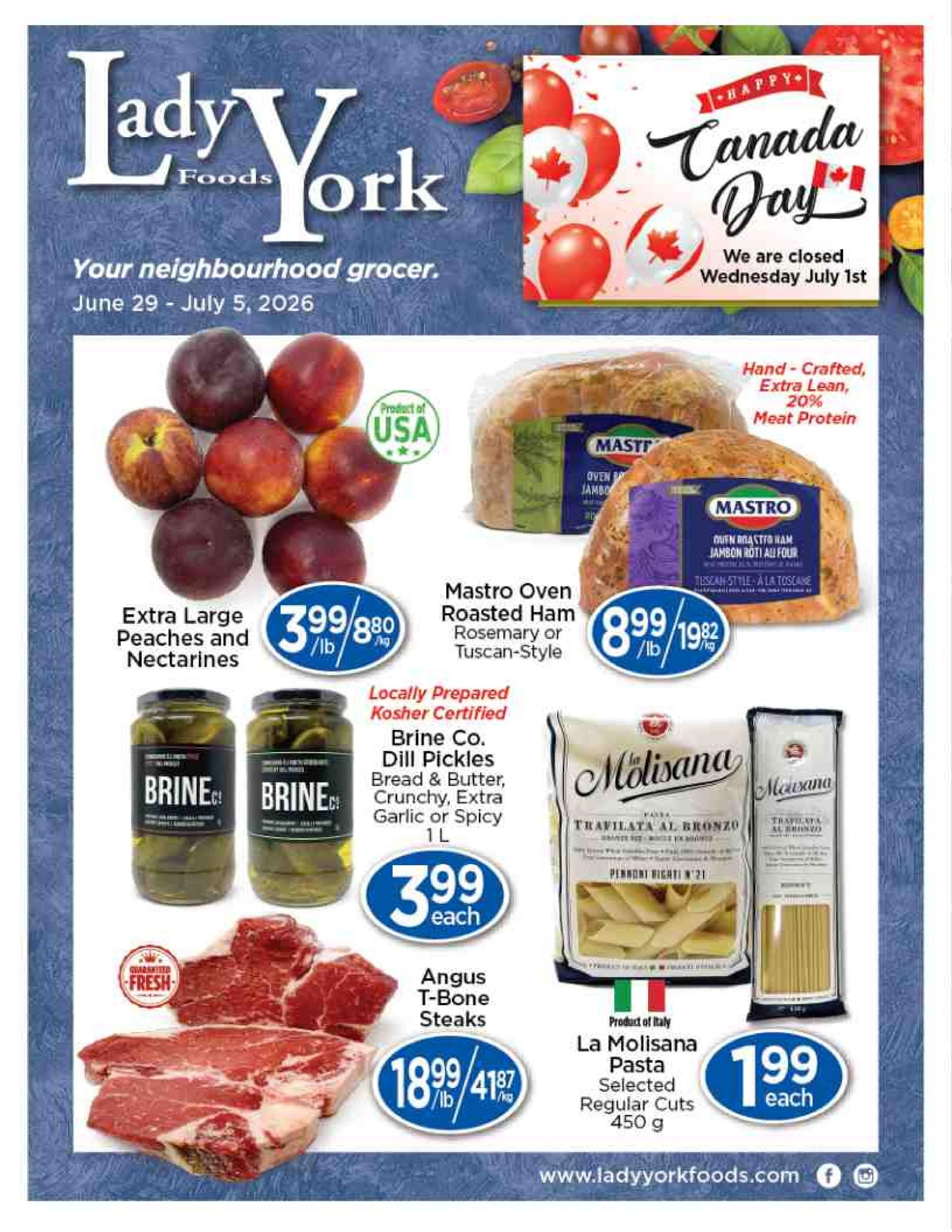 Lady York Foods flyer page 1