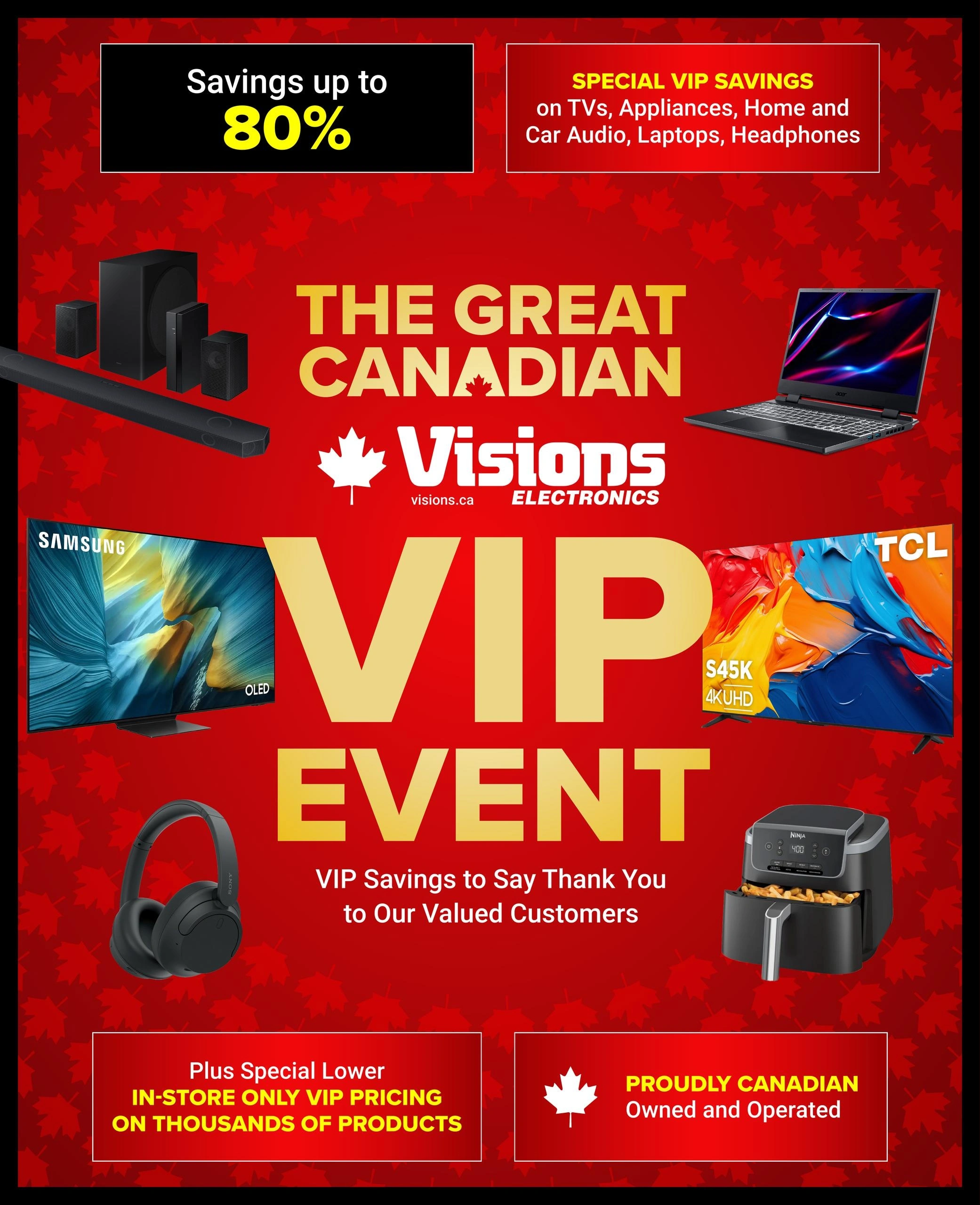 Visions Electronics flyer page 1