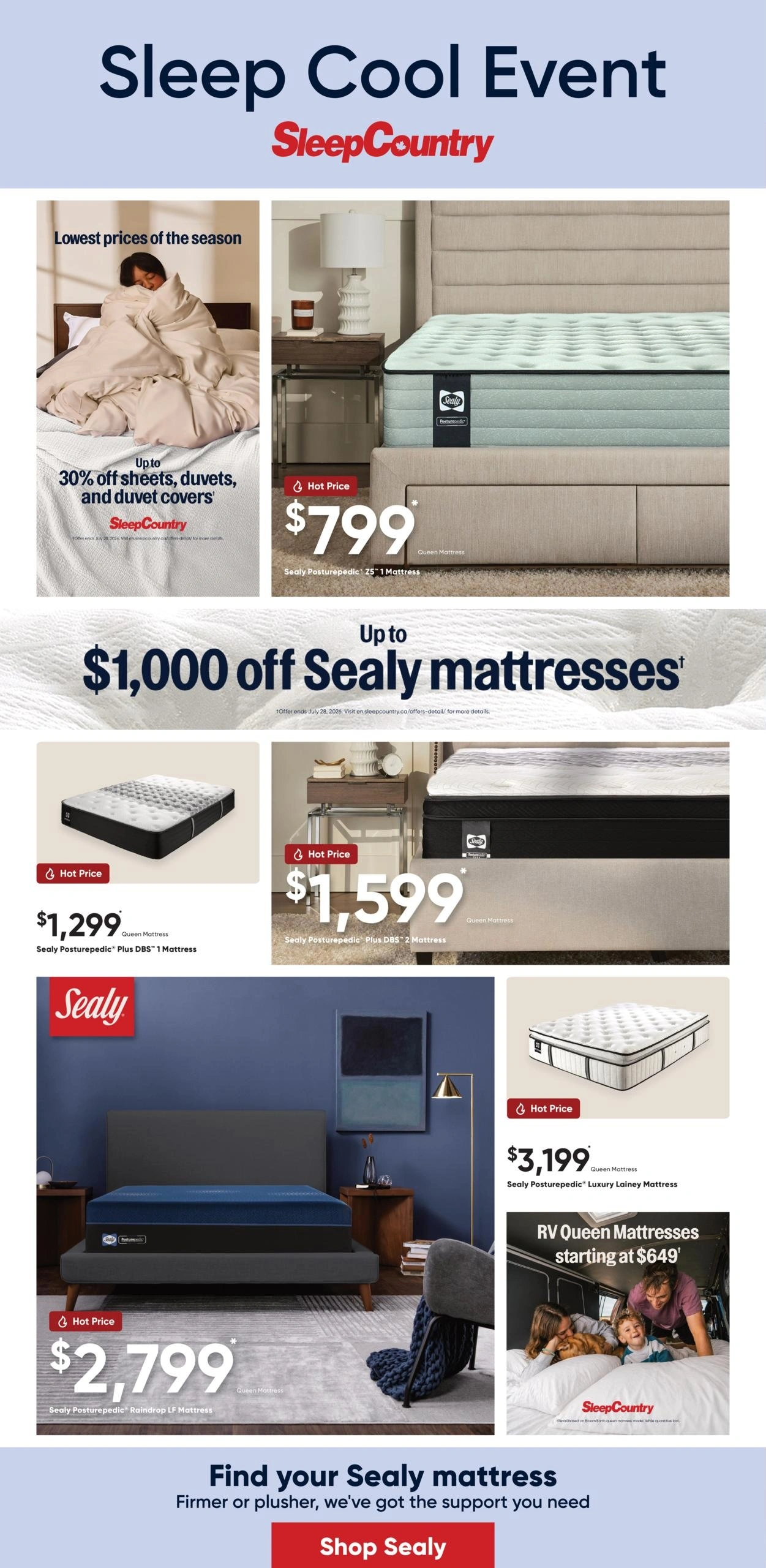 Sleep Country Canada flyer page 1